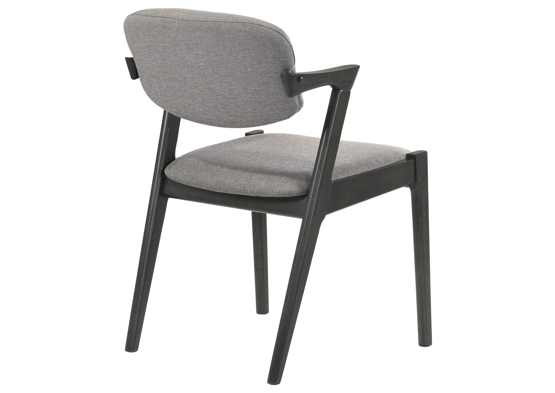 Stevie Upholstered Side Chairs (Set of 2) with Demi Arm Brown Grey and Black,Coaster Furniture