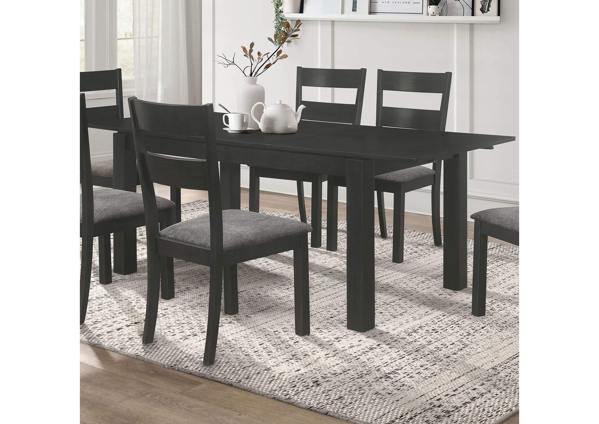 Jakob Rectangular Dining Table Black,Coaster Furniture