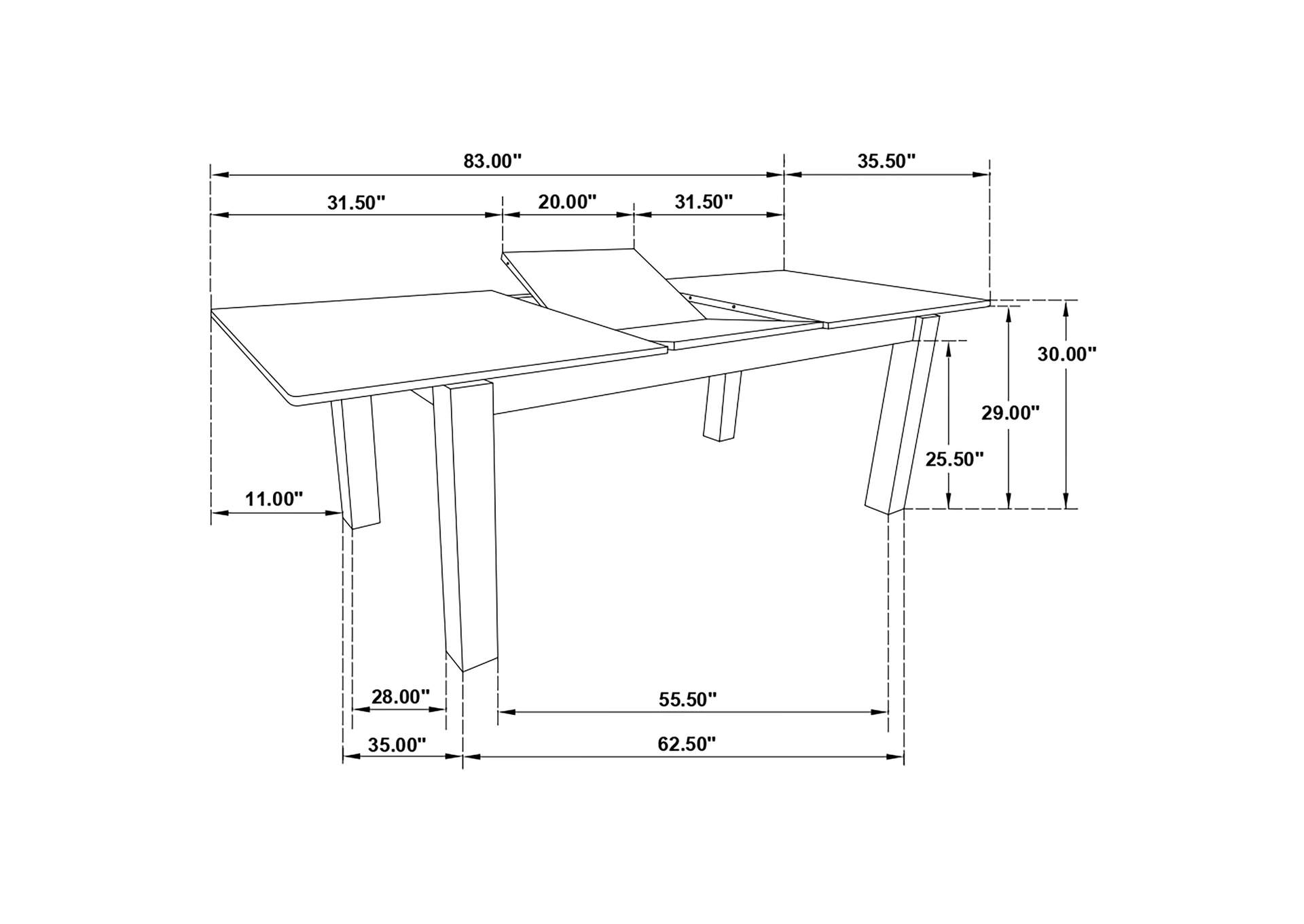 Jakob Rectangular Dining Table Black,Coaster Furniture