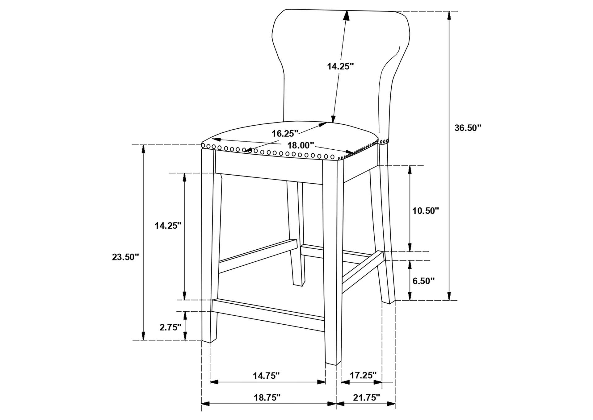 Gibson Round 5-piece Counter Height Dining Set Yukon Oak and Black,Coaster Furniture