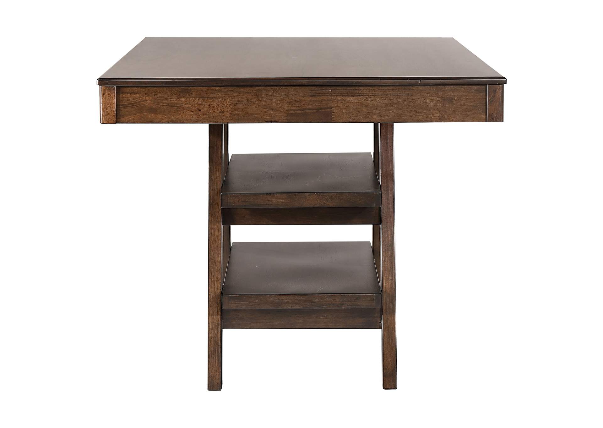 Dewey 2-drawer Counter Height Table with Open Shelves Walnut,Coaster Furniture