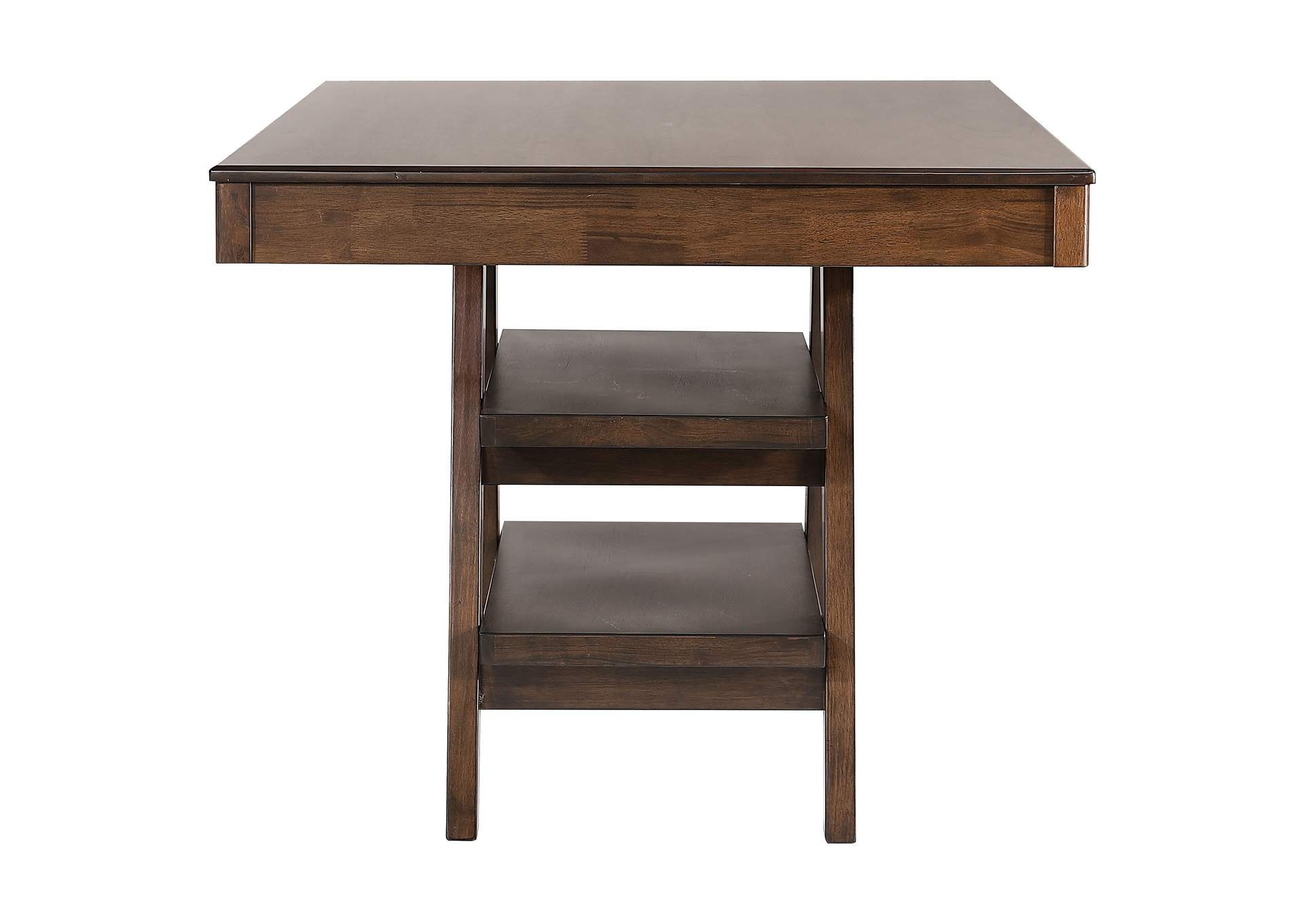 Dewey 2-drawer Counter Height Table with Open Shelves Walnut,Coaster Furniture