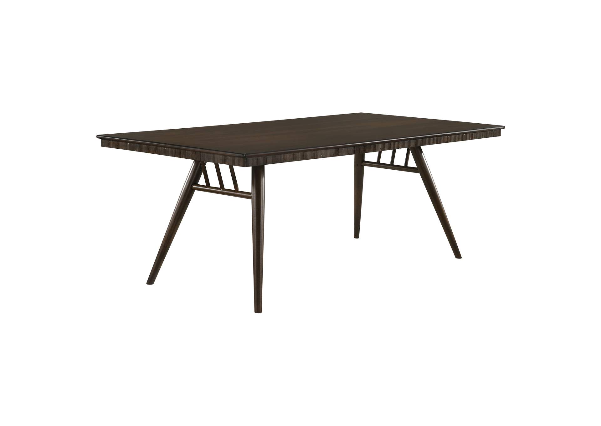 Wes Rectangular Dining Table Dark Walnut,Coaster Furniture