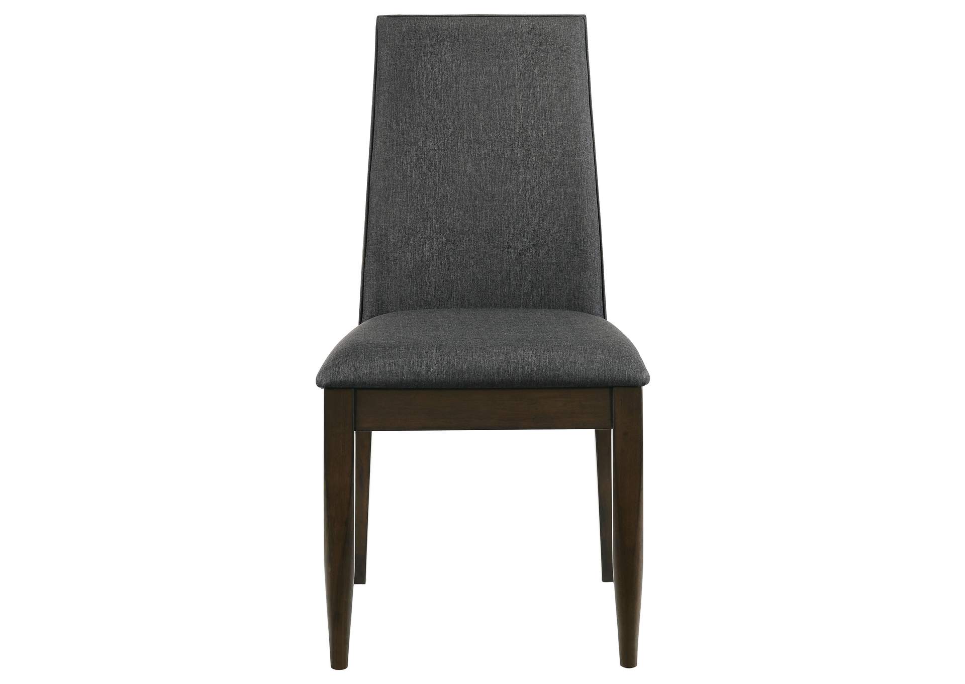 Wes Upholstered Side Chair (Set of 2) Grey and Dark Walnut,Coaster Furniture