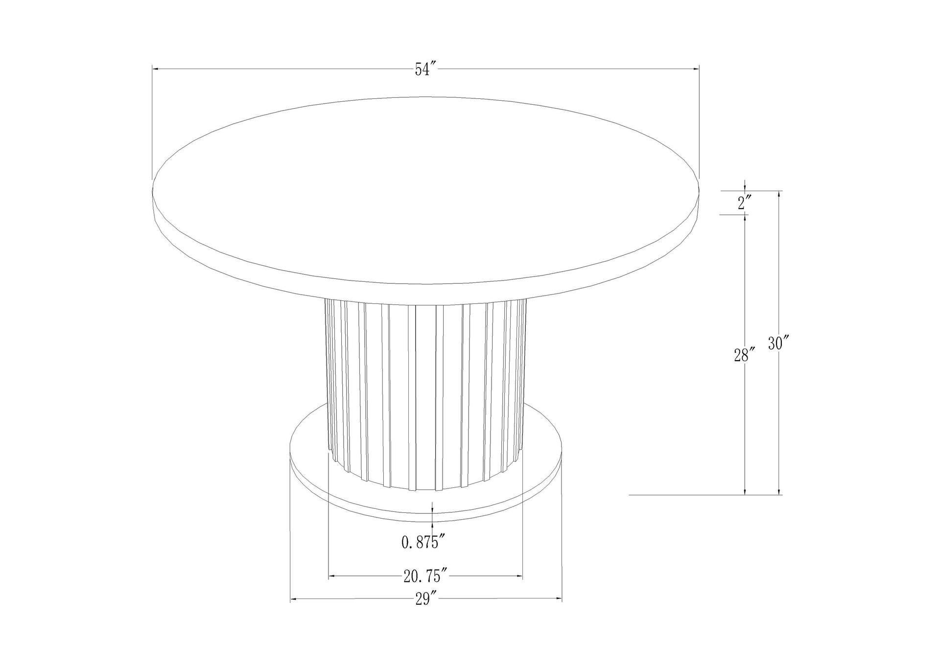 Sherry Round Dining Table Rustic Espresso and White,Coaster Furniture