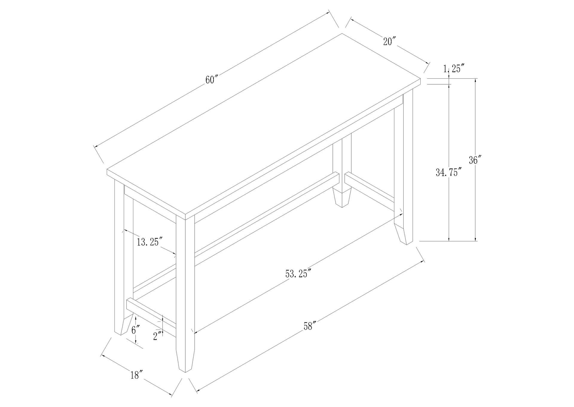 Toby Rectangular Marble Top Counter Height Table Espresso and White,Coaster Furniture