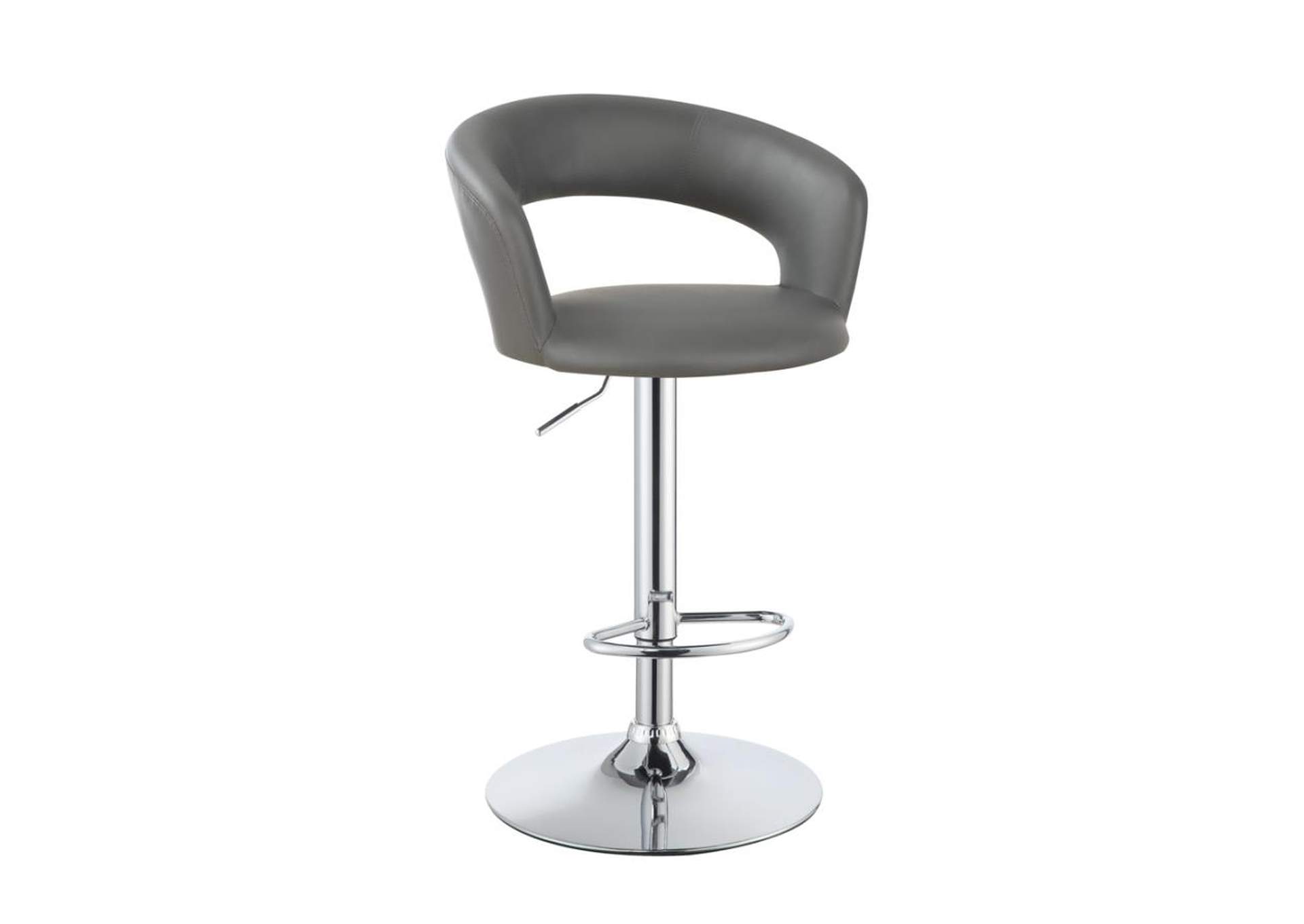 29" Adjustable Height Bar Stool Grey and Chrome,Coaster Furniture