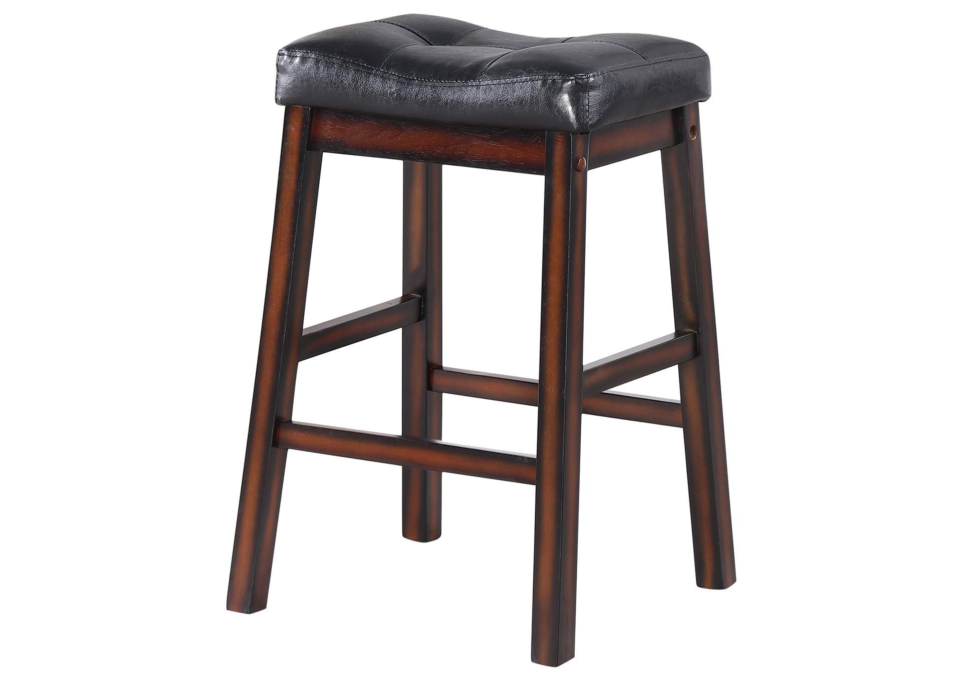 Donald Upholstered Counter Height Stools Black and Cappuccino (Set of 2),Coaster Furniture