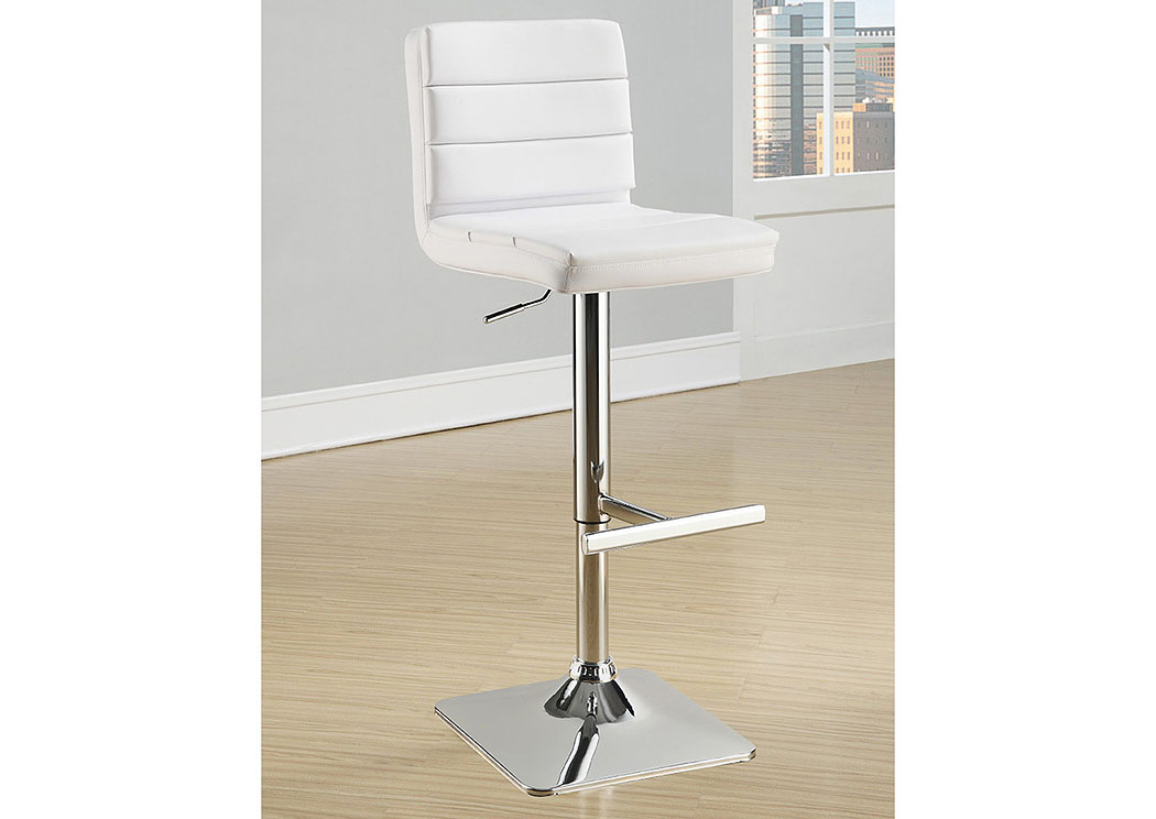 White Adjustable Bar Stool (Set Of Two),ABF Coaster Furniture