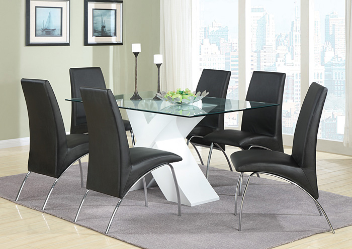 White Glass Dining Table,ABF Coaster Furniture