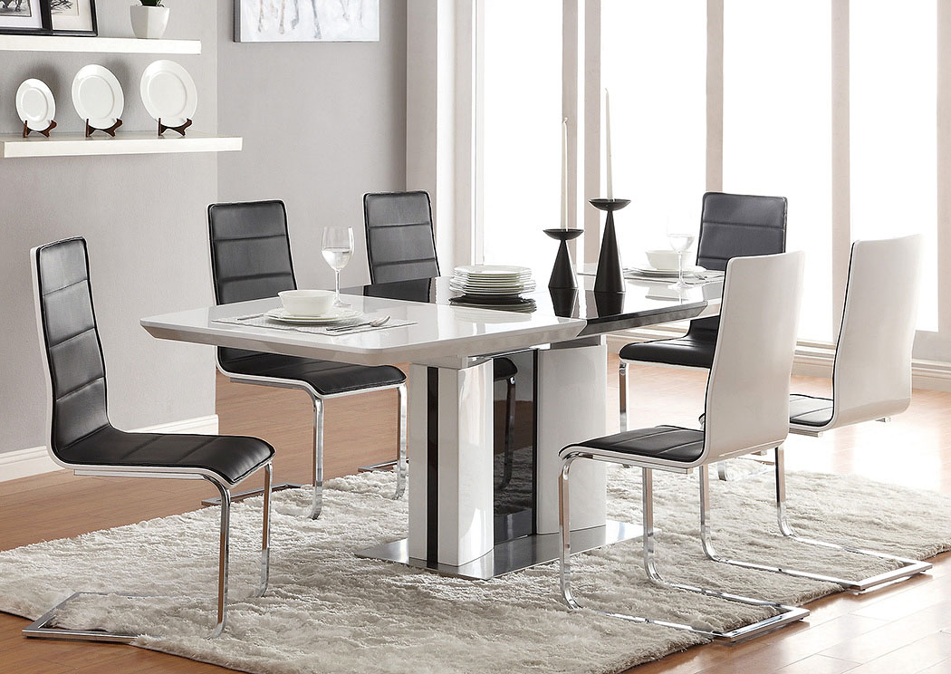 Broderick Modern White Dining Table,ABF Coaster Furniture