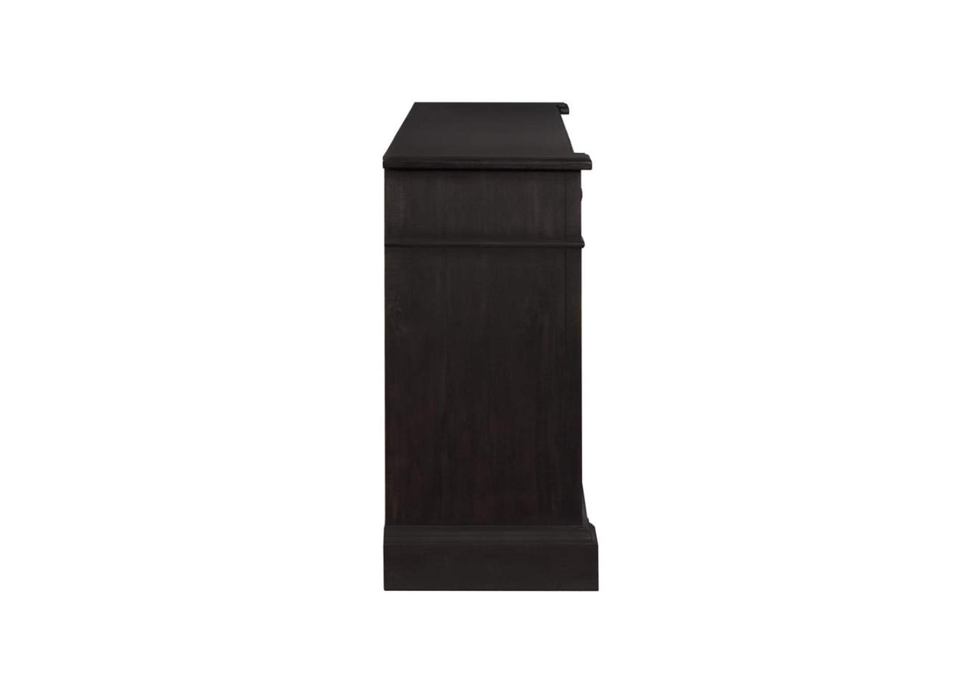 Phelps 2-door Rectangular Server Antique Noir,Coaster Furniture