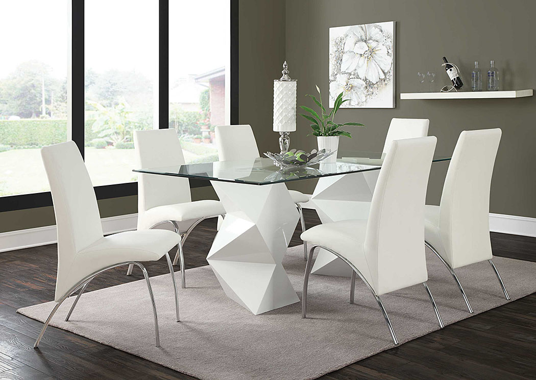 White & White Dining Chair (Set of 2),ABF Coaster Furniture