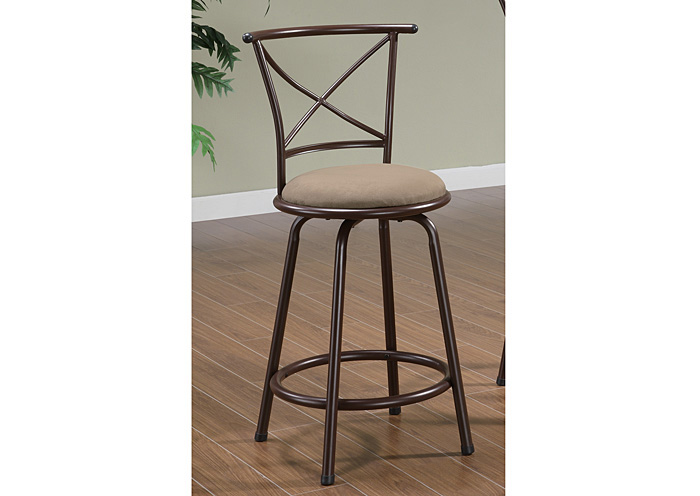 Brown & Brown Bar Stool (Set of 2),ABF Coaster Furniture