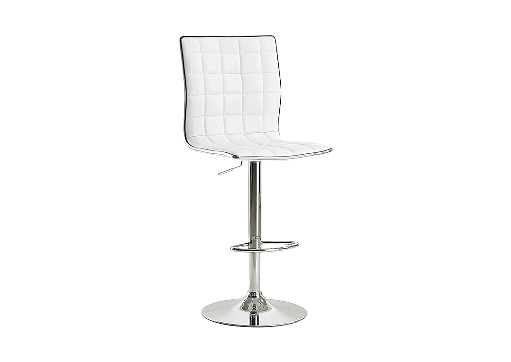 Waffle White Adjustable Bar Stool (Set of 2),ABF Coaster Furniture