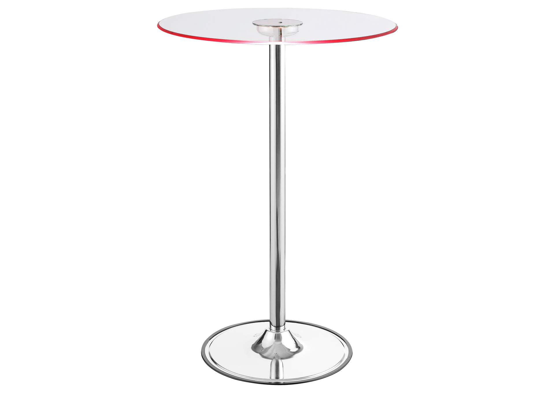 Thea LED Bar Table Chrome and Clear,Coaster Furniture