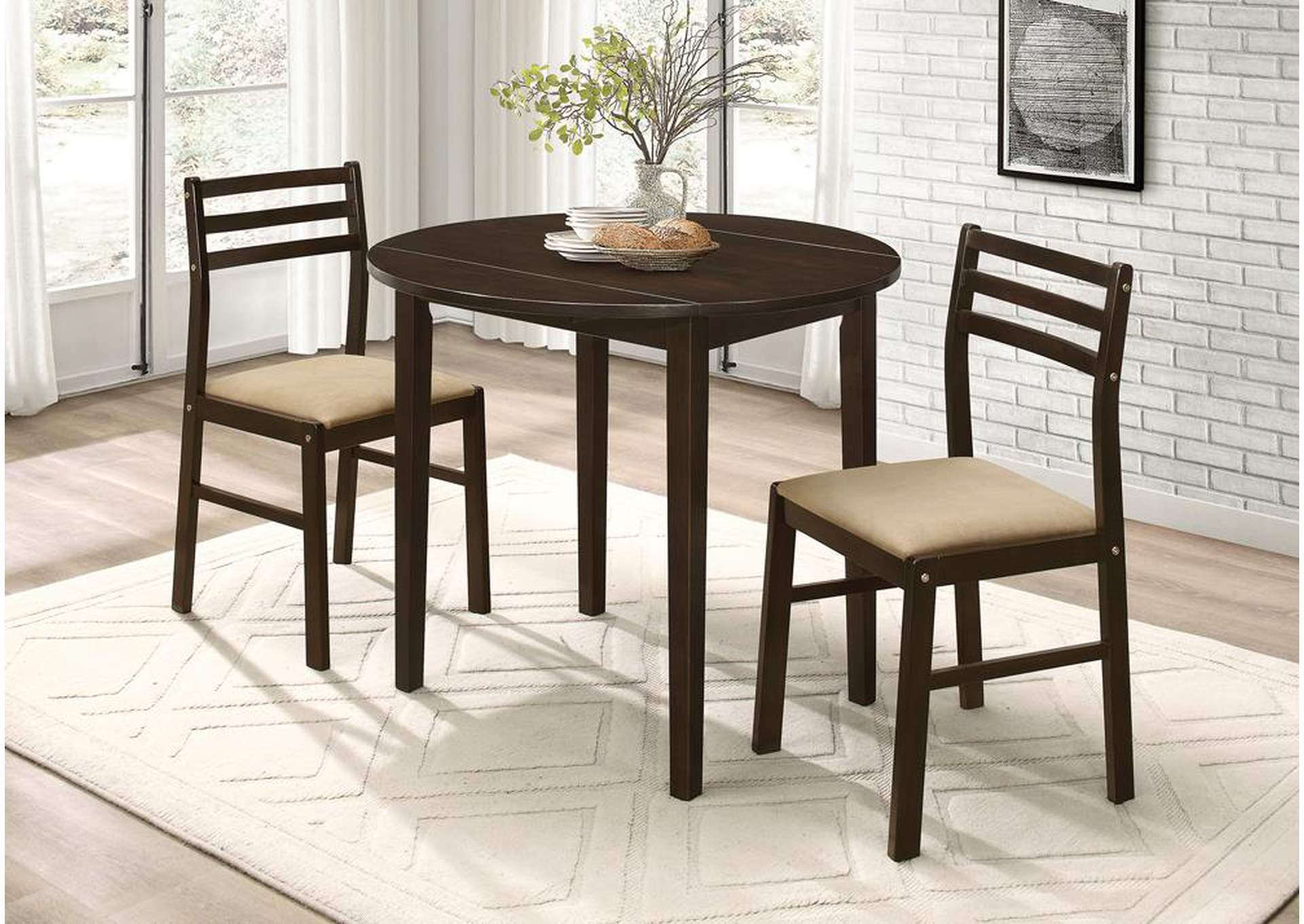 White & Cappuccino 3pc Set,ABF Coaster Furniture