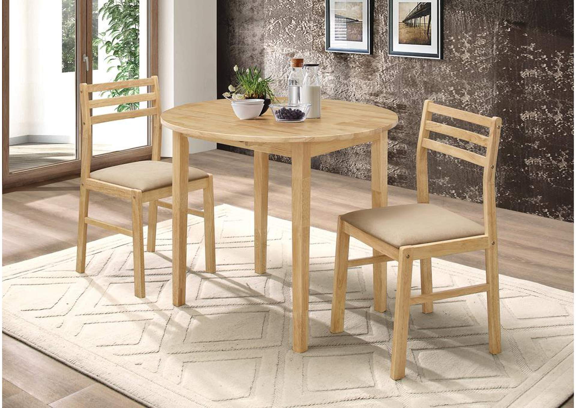 Beige & Natural/ White 3pc Set,ABF Coaster Furniture