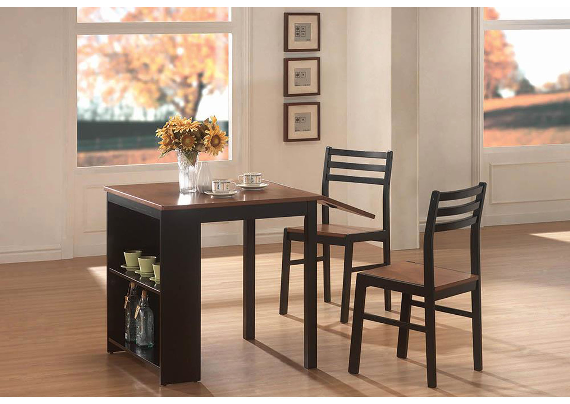 Two Tone Breakfast Table 3 Piece Set,ABF Coaster Furniture