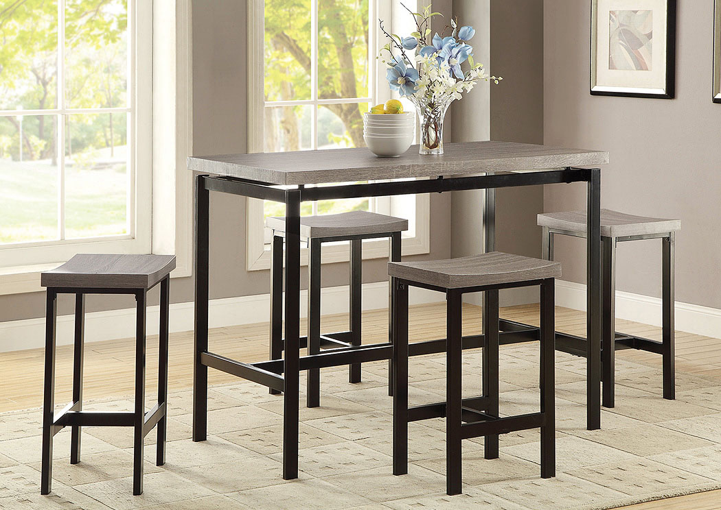 Black 5 PC Dining Set,ABF Coaster Furniture