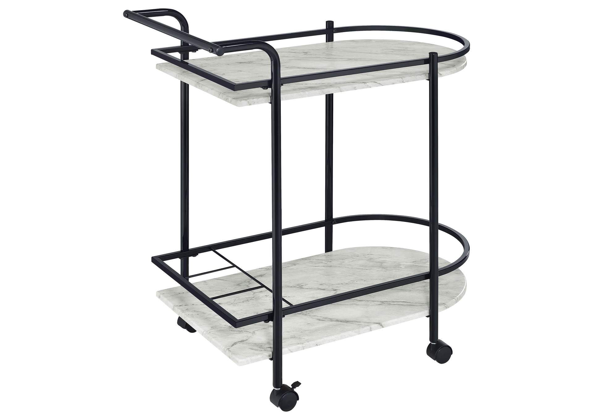 Desiree Rack Bar Cart with Casters Black,Coaster Furniture