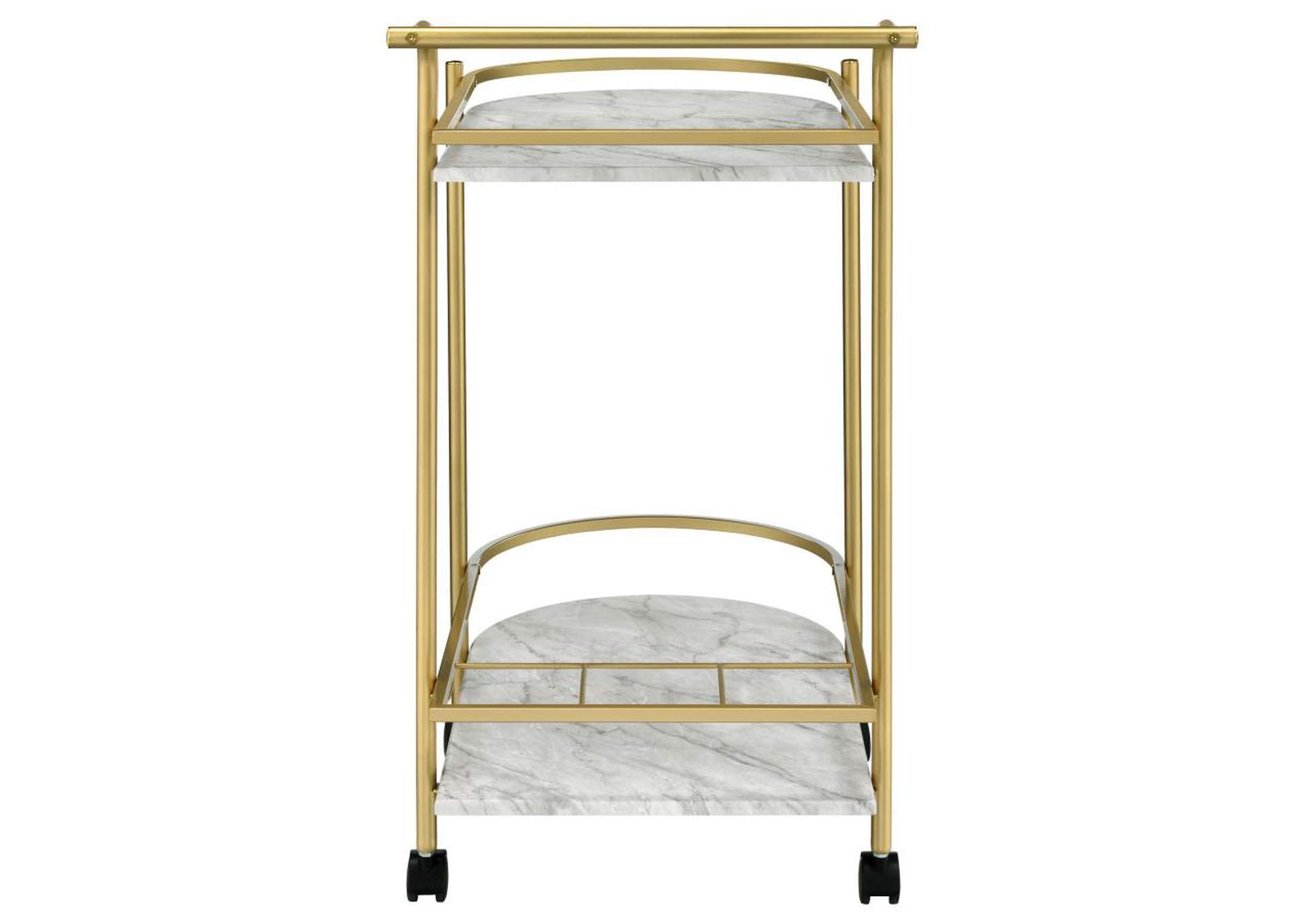 Desiree Rack Bar Cart with Casters Gold,Coaster Furniture