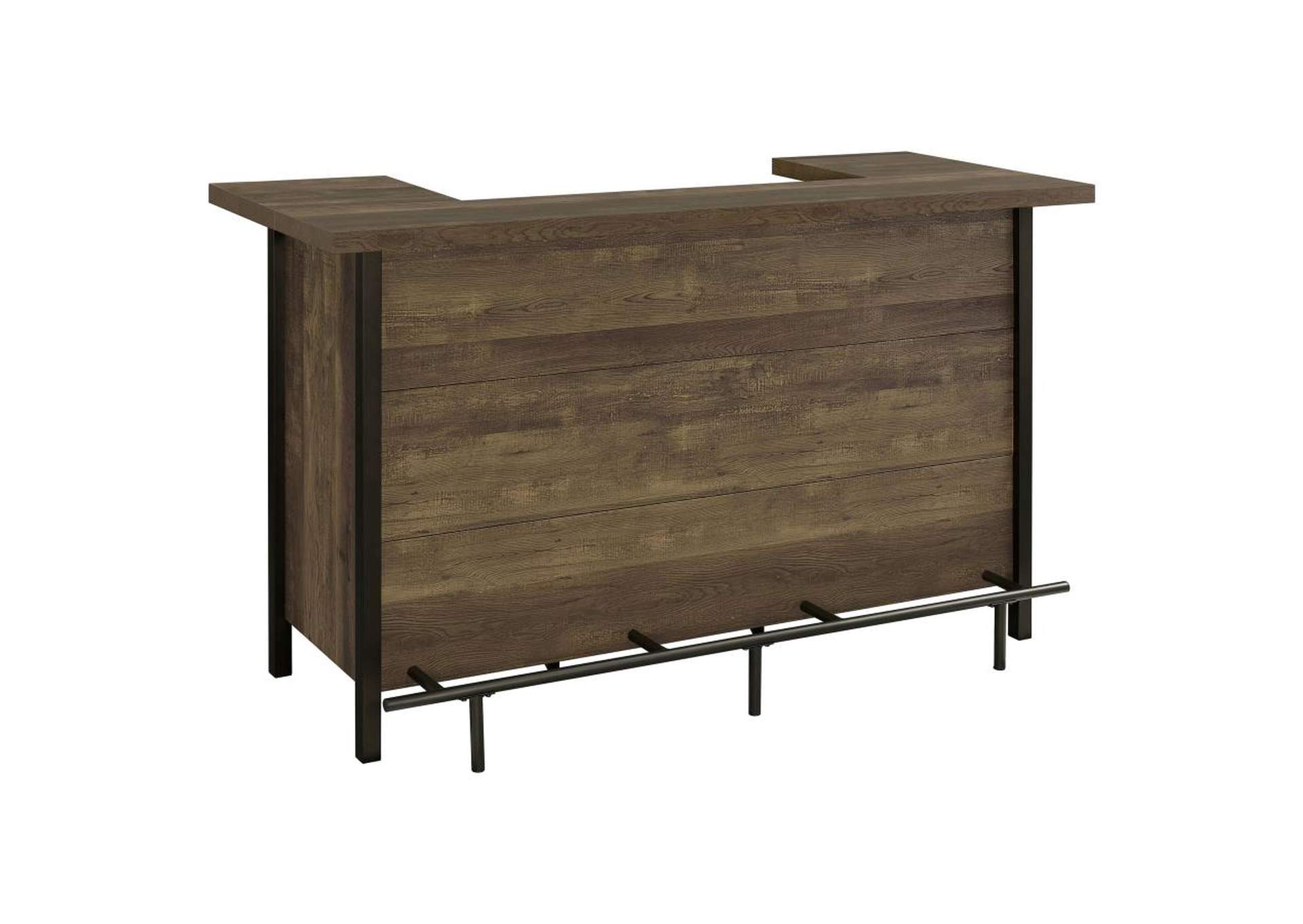 Bellemore Rectangular Storage Bar Unit Rustic Oak,Coaster Furniture