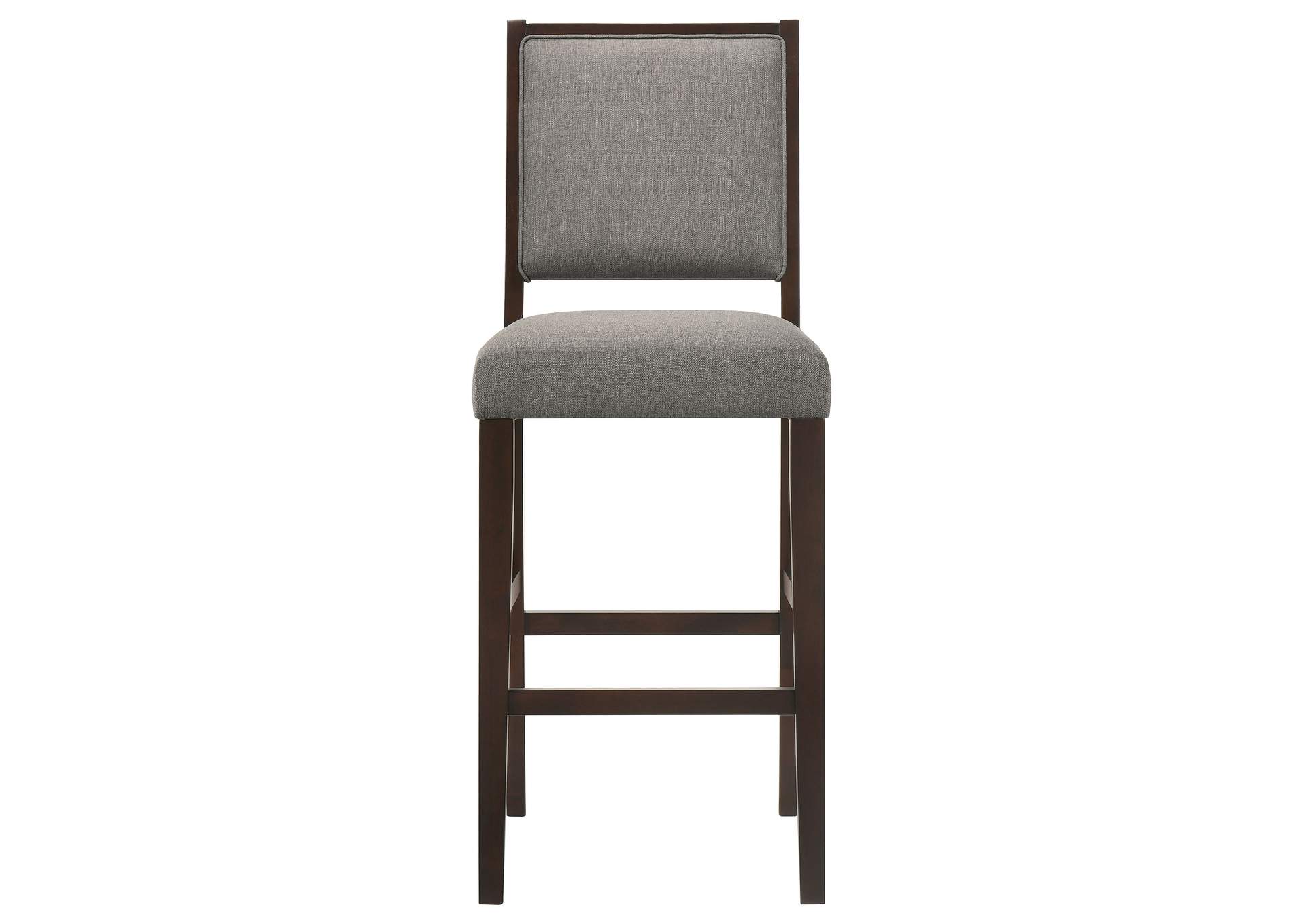 Bedford Upholstered Open Back Bar Stools with Footrest (Set of 2) Grey and Espresso,Coaster Furniture