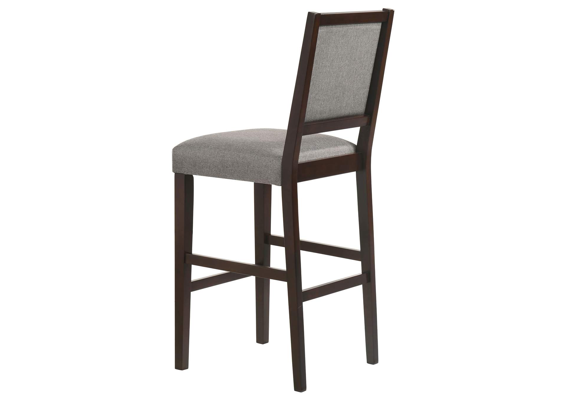 Bedford Upholstered Open Back Bar Stools with Footrest (Set of 2) Grey and Espresso,Coaster Furniture