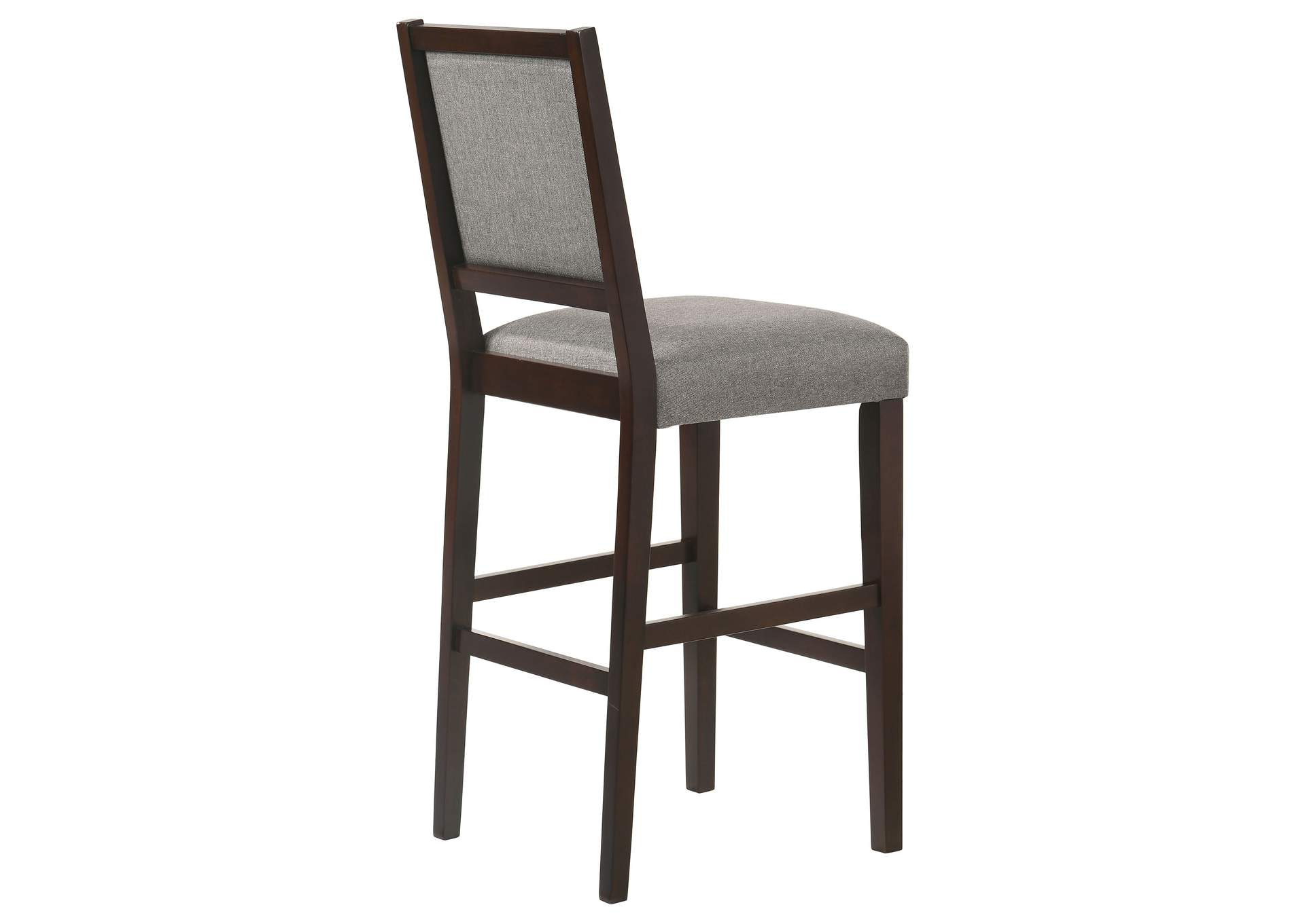 Bedford Upholstered Open Back Bar Stools with Footrest (Set of 2) Grey and Espresso,Coaster Furniture