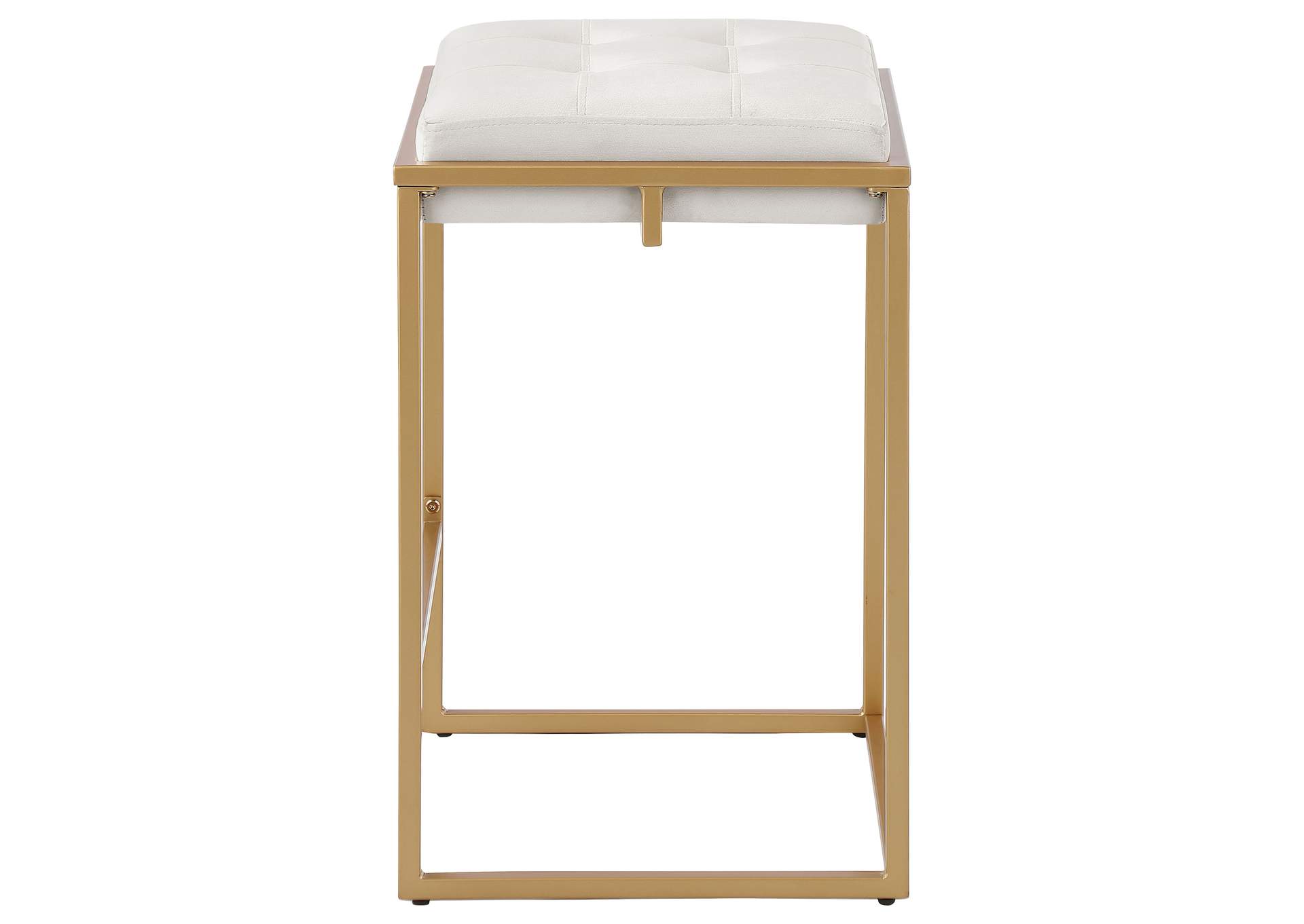 Nadia Square Padded Seat Counter Height Stool (Set of 2) Beige and Gold,Coaster Furniture