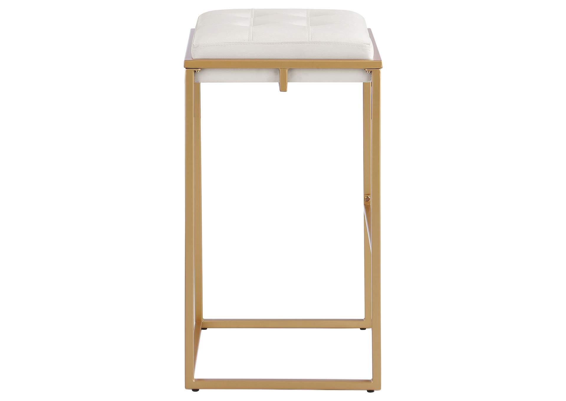 Nadia Square Padded Seat Bar Stool (Set of 2) Beige and Gold,Coaster Furniture