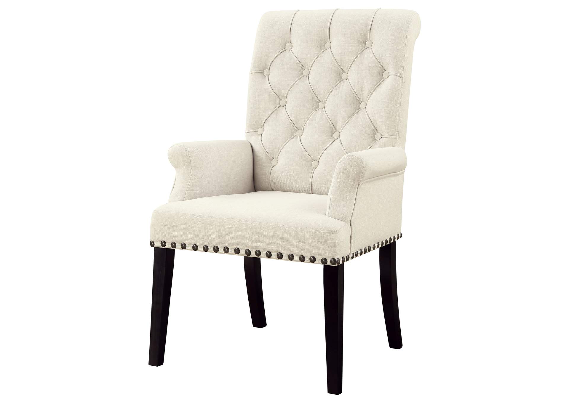 Mapleton Tufted Back Upholstered Arm Chair Beige,Coaster Furniture