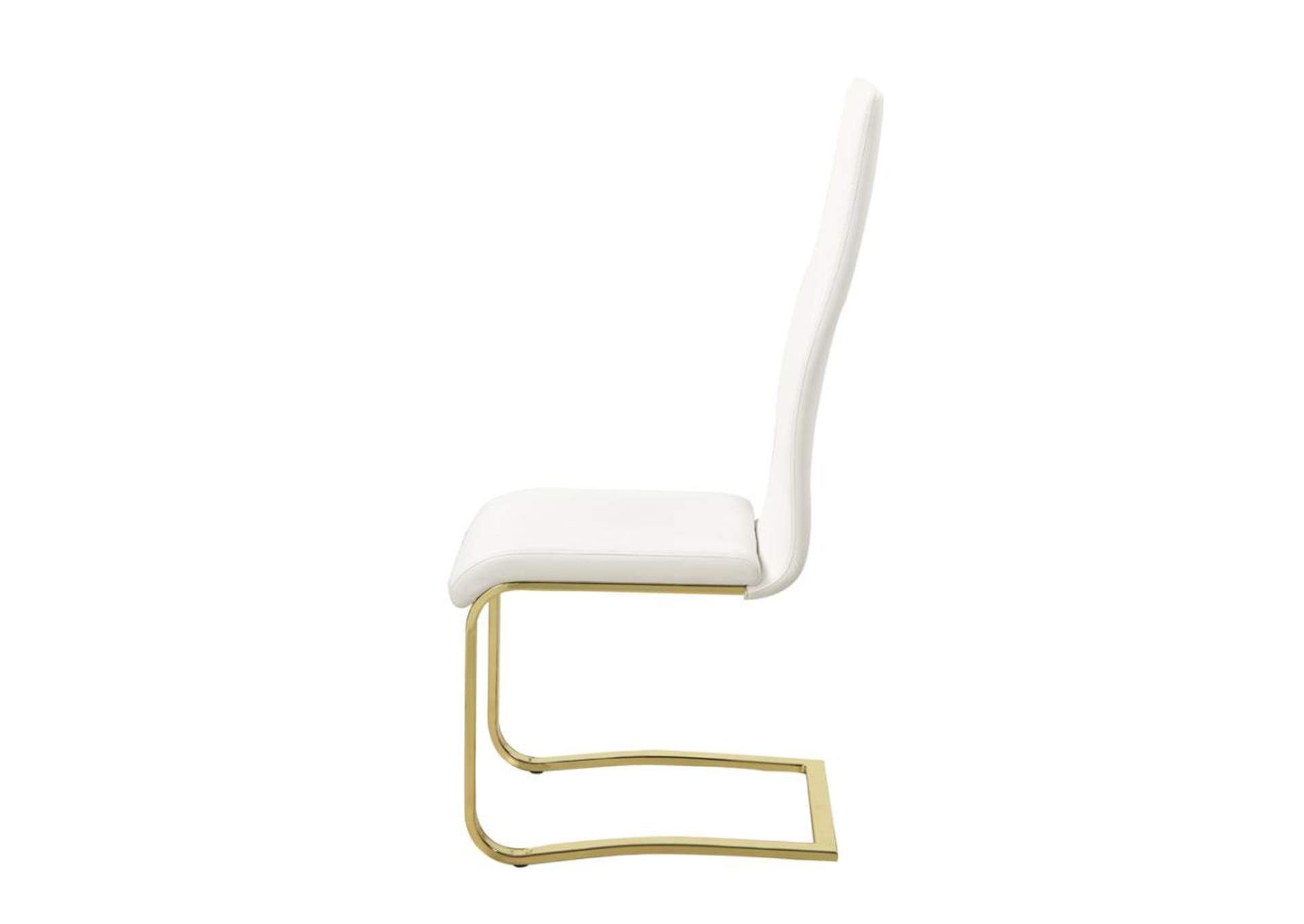 Blair Side Chairs White And Rustic Brass (Set Of 4),Coaster Furniture