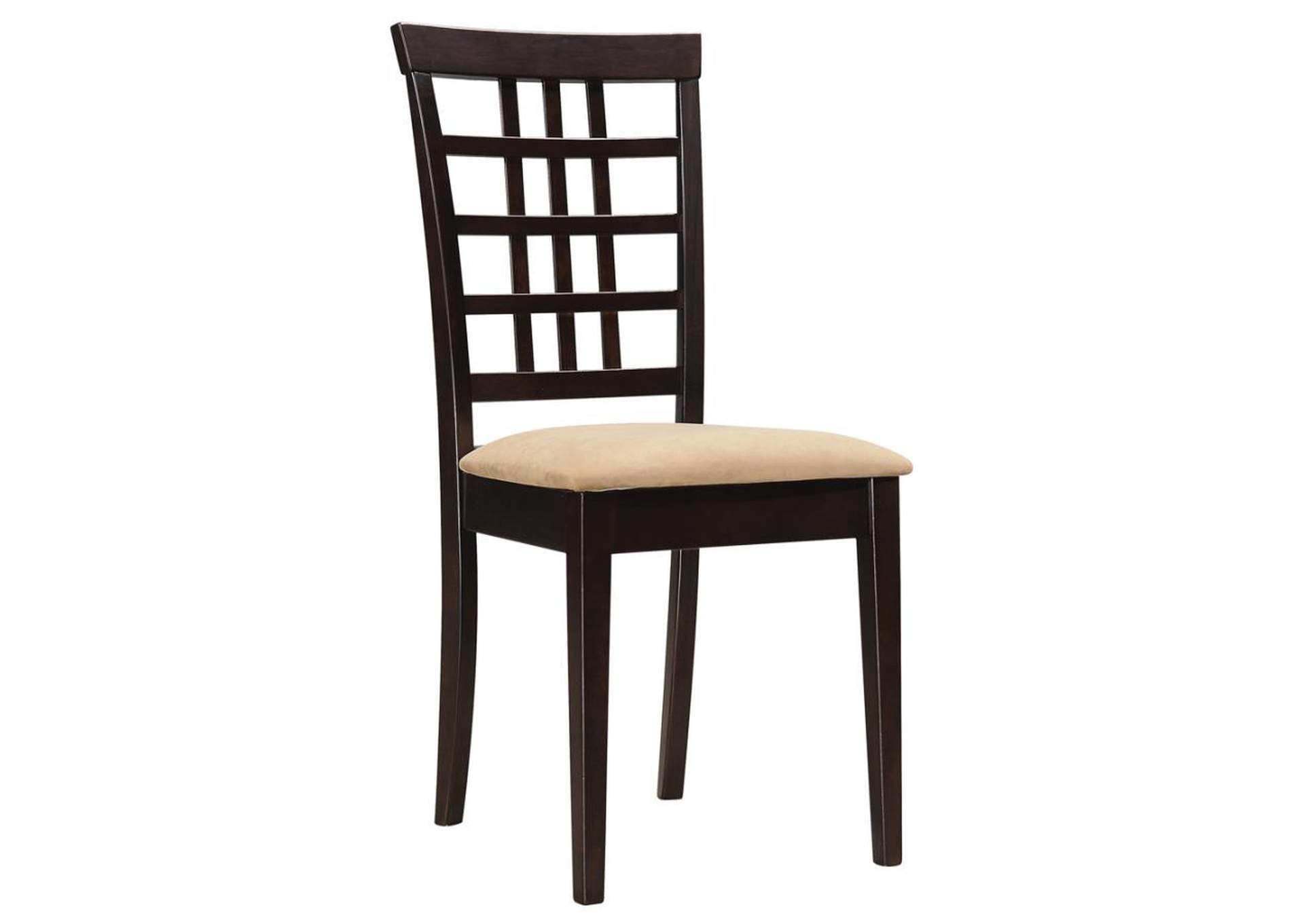 Kelso Lattice Back Dining Chairs Cappuccino (Set of 2),Coaster Furniture