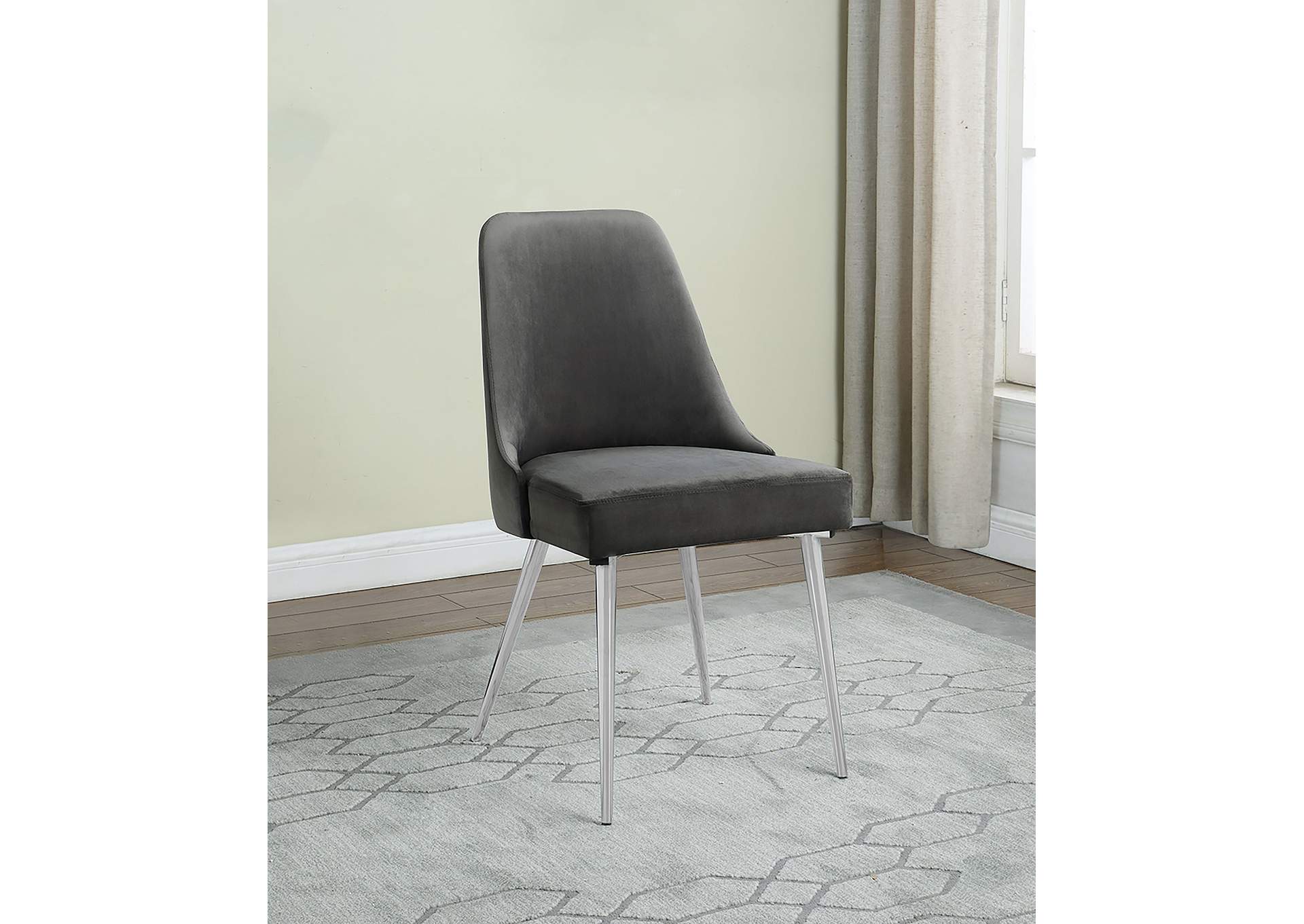 Cabianca Curved Back Side Chairs Grey (Set of 2),Coaster Furniture