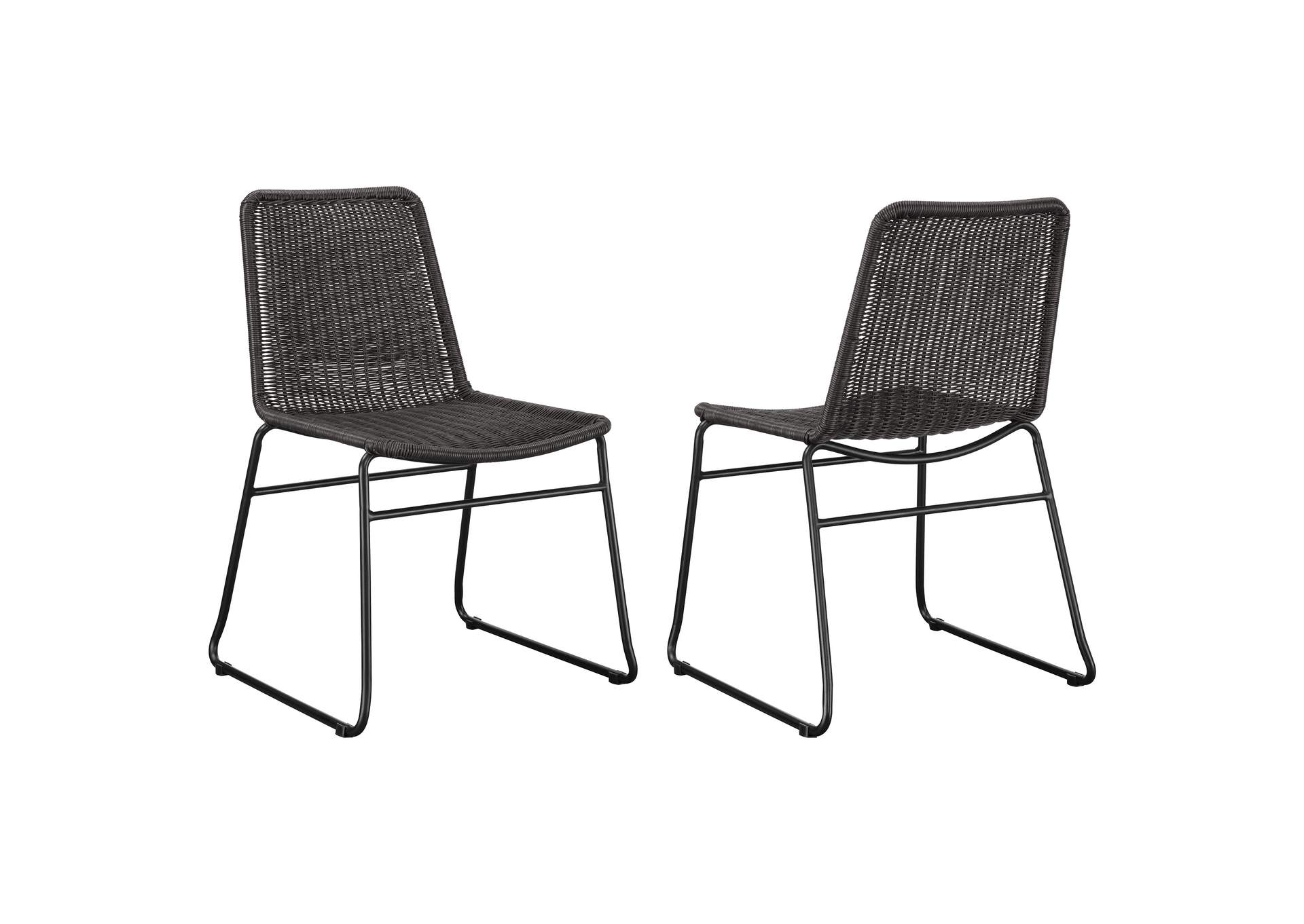 Dacy Upholstered Dining Chairs (Set of 2) Brown and Sandy Black,Coaster Furniture