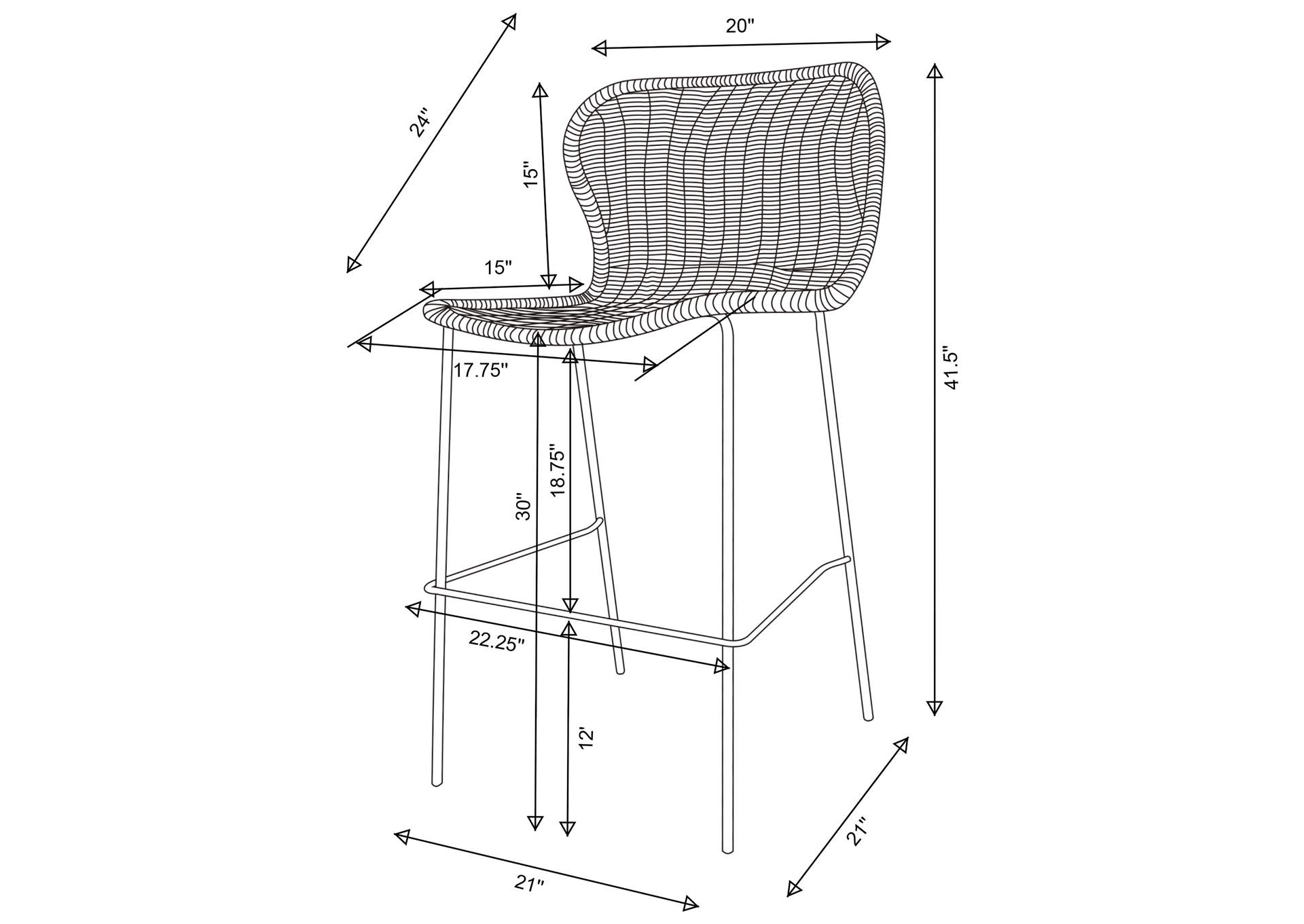 McKinley Upholstered Bar Stools with Footrest (Set of 2) Brown and Sandy Black,Coaster Furniture