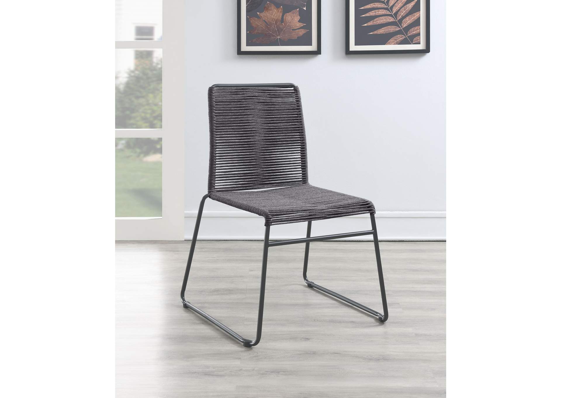 Jerome Upholstered Stackable Side Chairs (Set of 2),Coaster Furniture