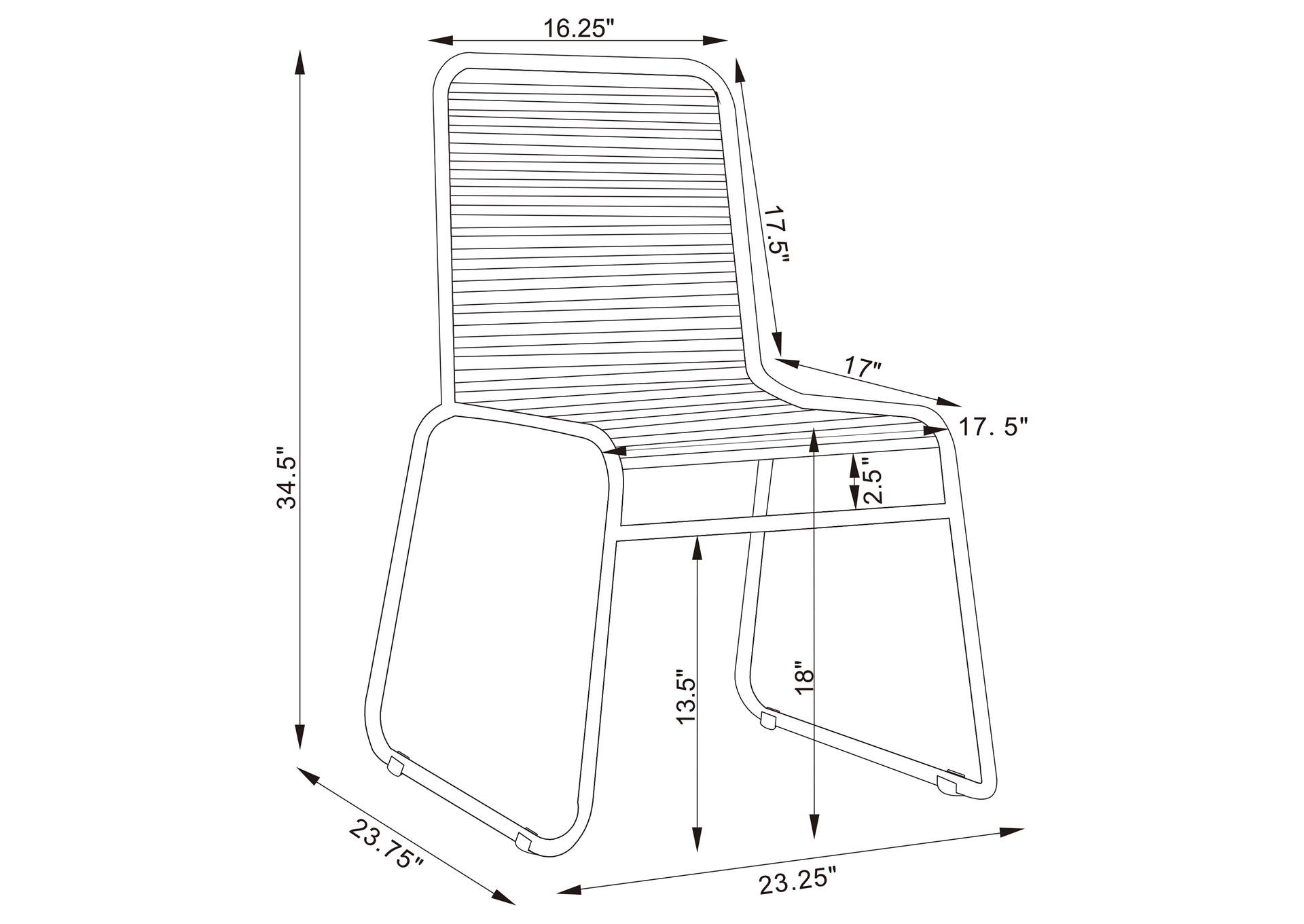 Jerome Upholstered Stackable Side Chairs (Set of 2),Coaster Furniture