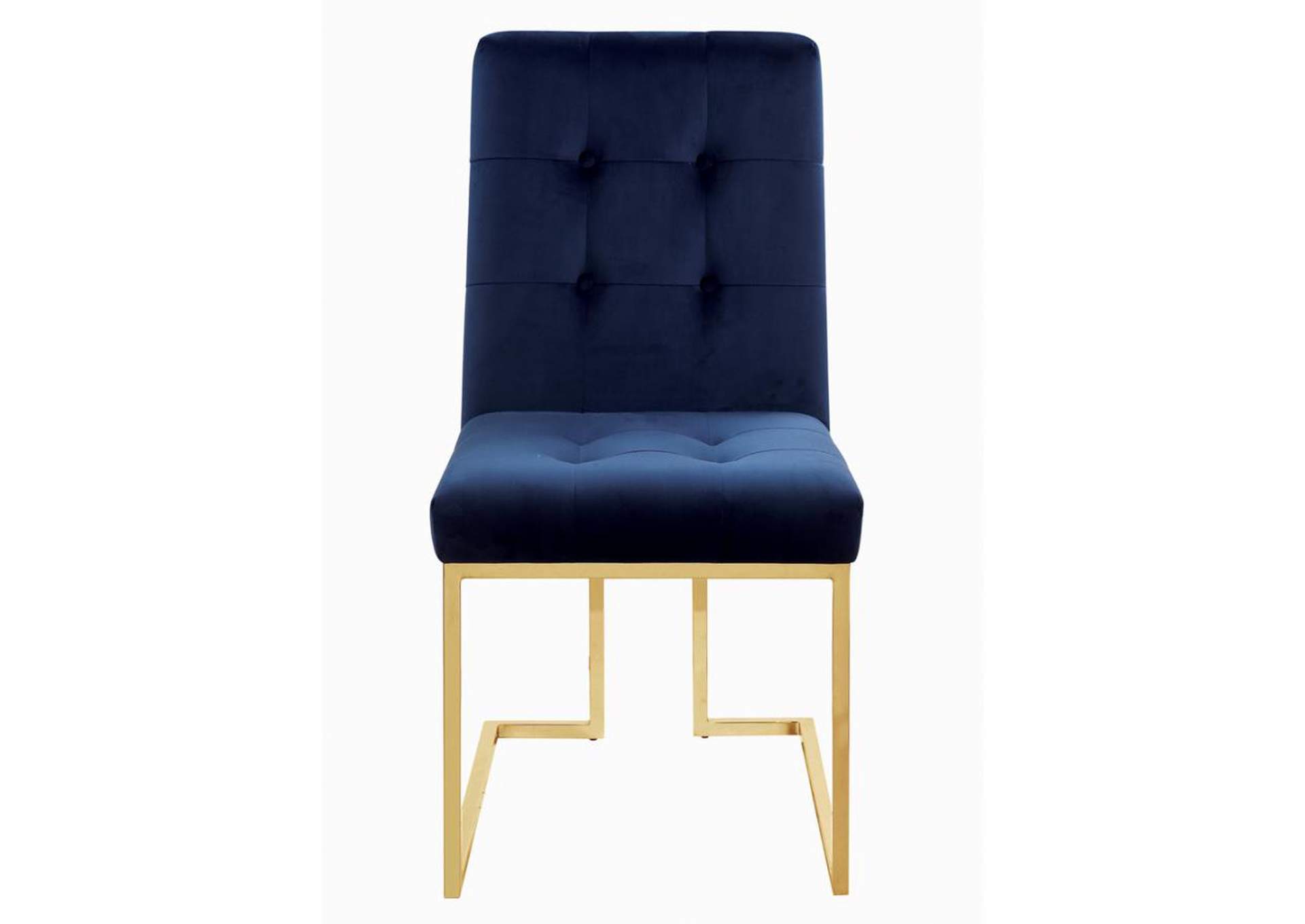 Cisco Tufted Back Side Chairs Ink Blue (Set Of 2) Cohen's Furniture