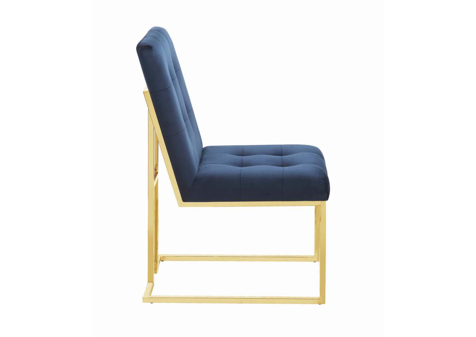 Cisco Tufted Back Side Chairs Ink Blue (Set Of 2) Cohen's Furniture