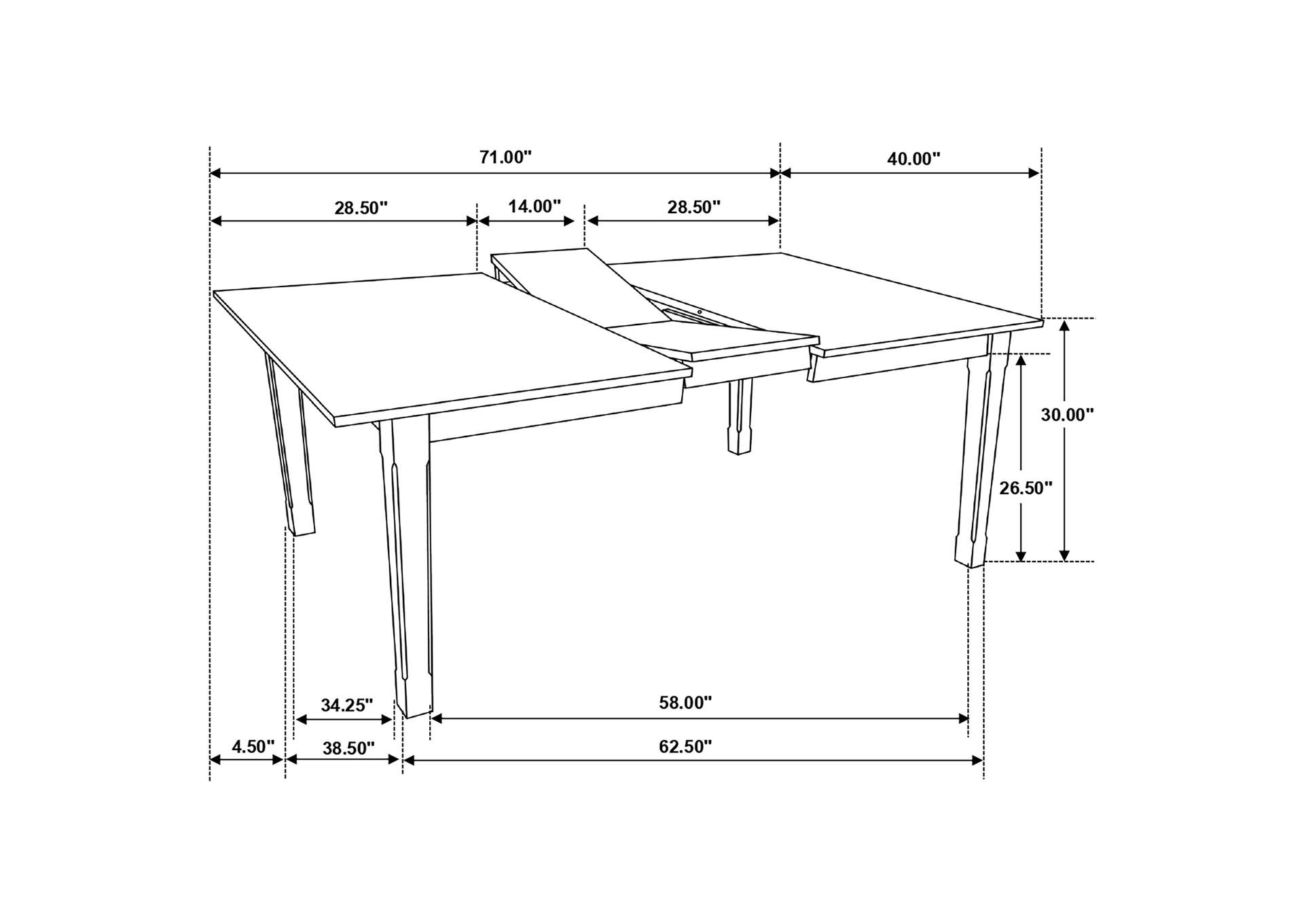 Kirby 5-piece Dining Set Natural and Rustic Off White,Coaster Furniture