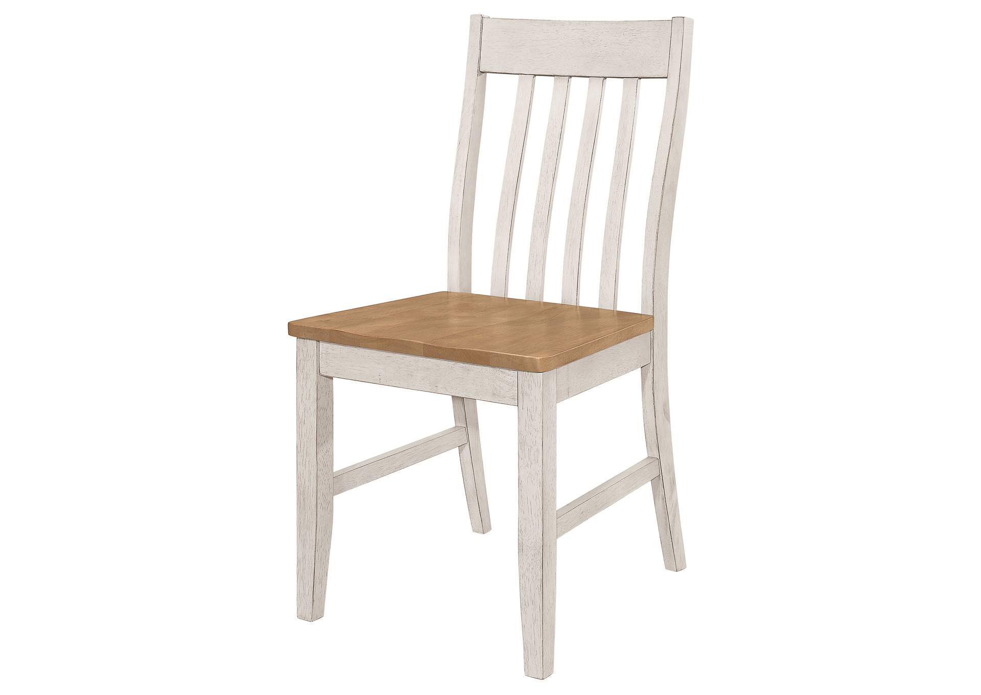 Kirby Slat Back Side Chair (Set of 2) Natural and Rustic Off White,Coaster Furniture