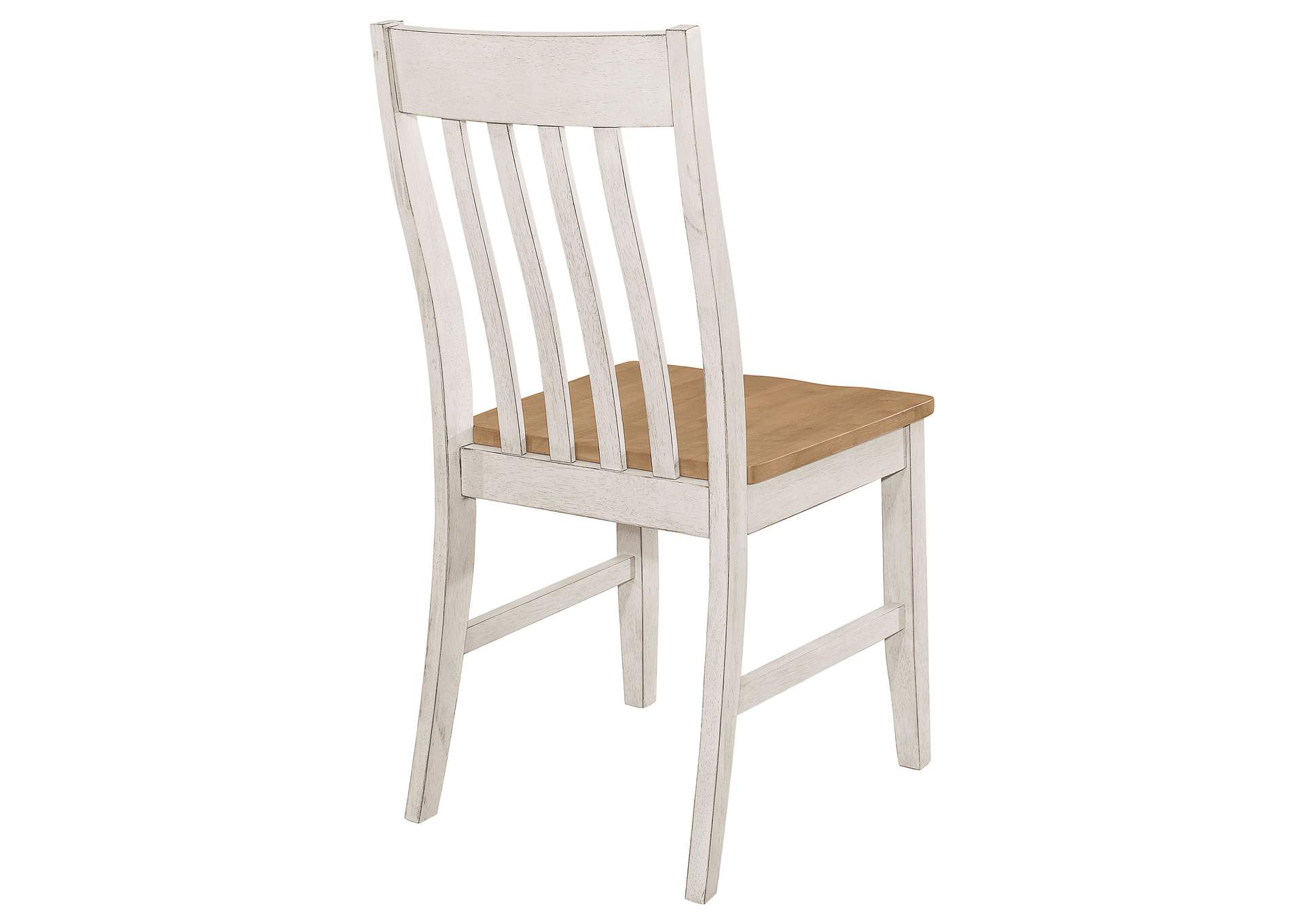 Kirby Slat Back Side Chair (Set of 2) Natural and Rustic Off White,Coaster Furniture