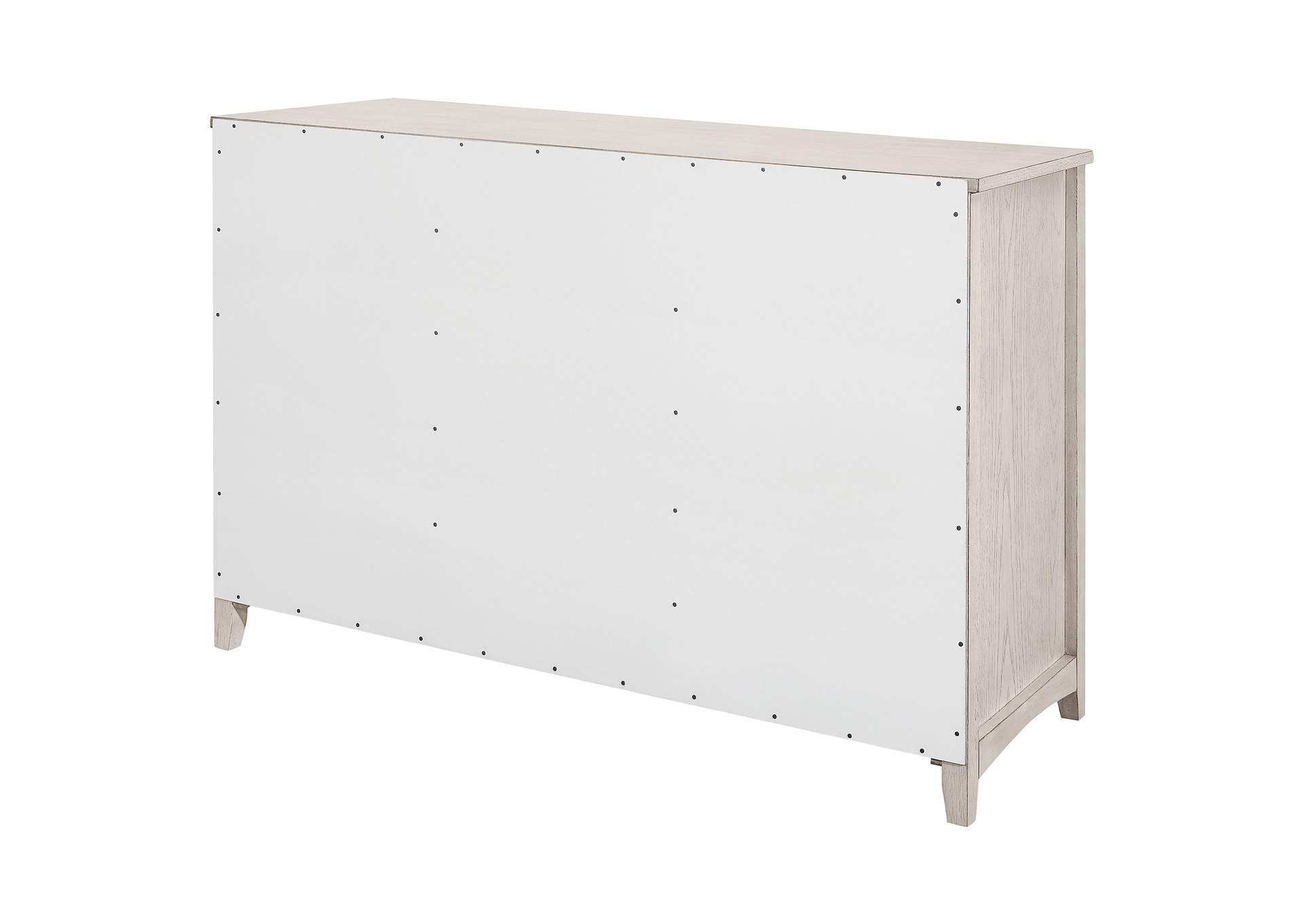 Kirby 3-drawer Rectangular Server with Adjustable Shelves Natural and Rustic Off White,Coaster Furniture