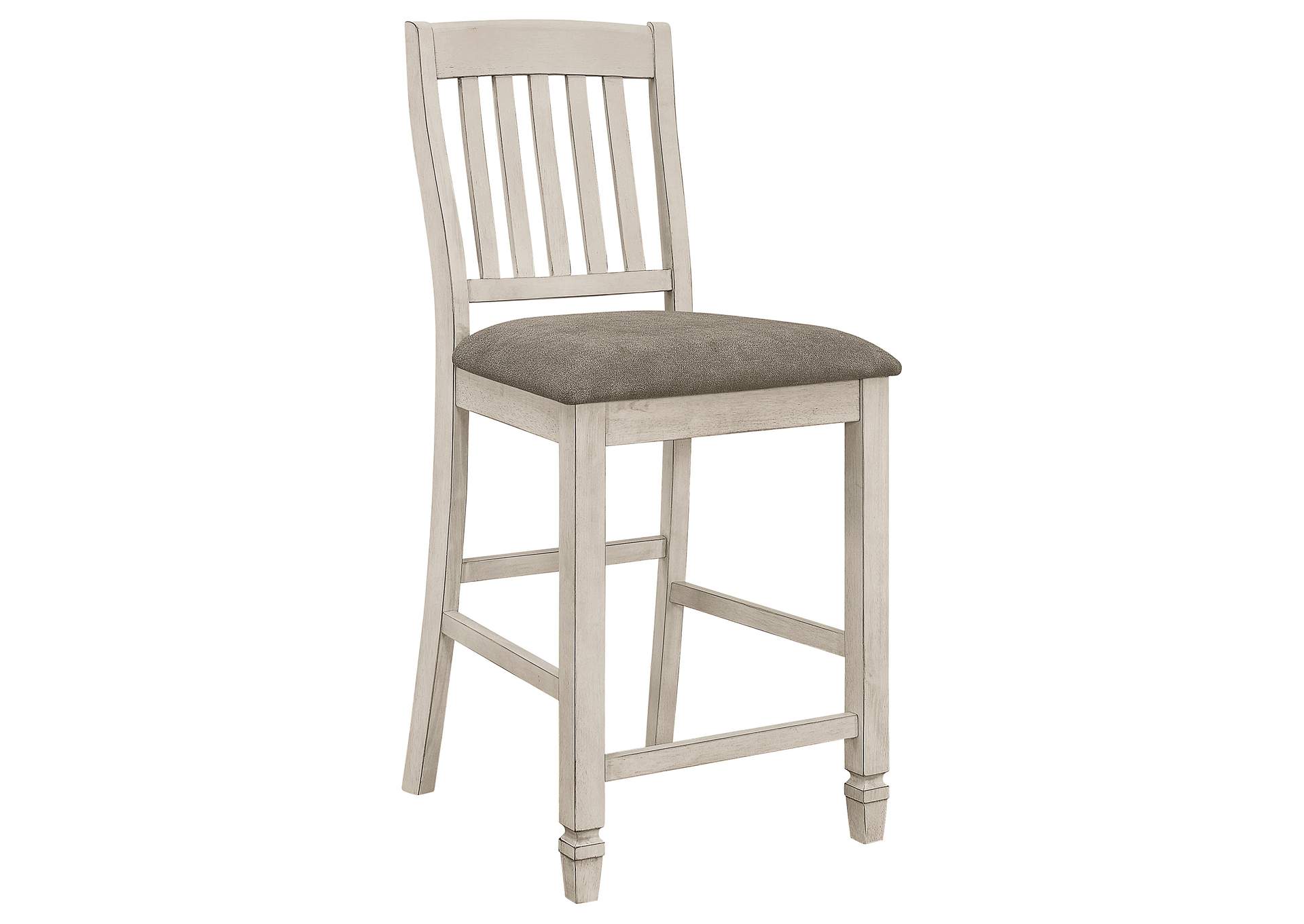 Sarasota Slat Back Counter Height Chairs Grey and Rustic Cream (Set of 2),Coaster Furniture