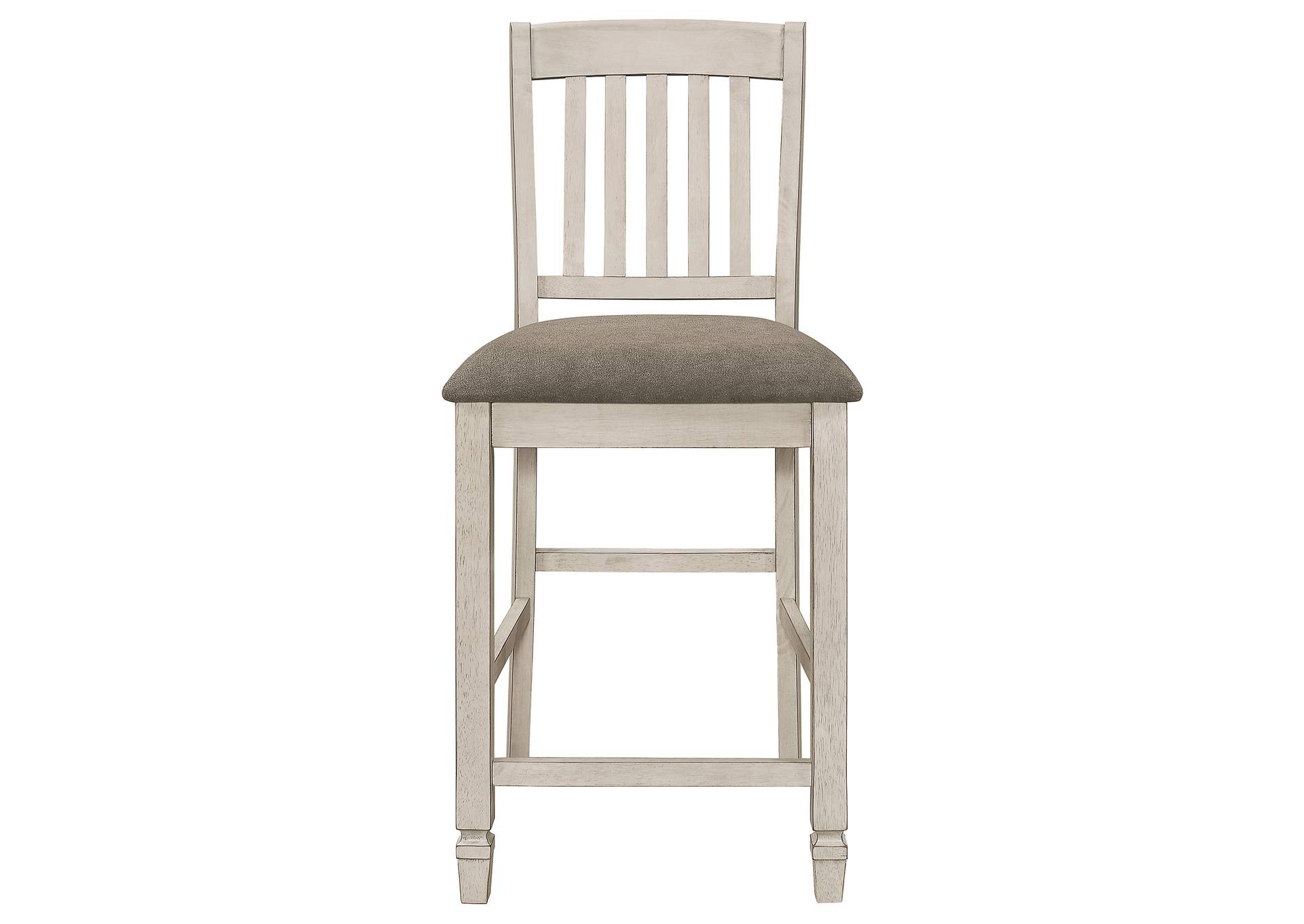 Sarasota Slat Back Counter Height Chairs Grey and Rustic Cream (Set of 2),Coaster Furniture