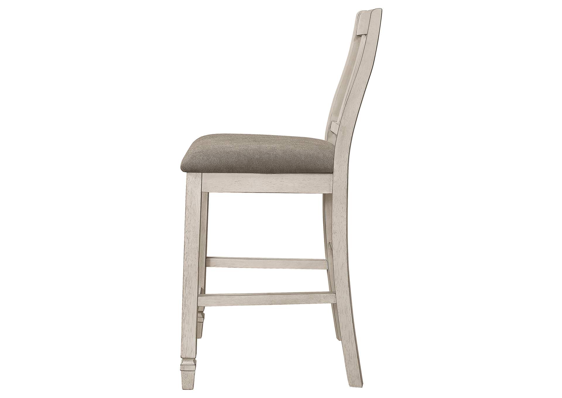 Sarasota Slat Back Counter Height Chairs Grey and Rustic Cream (Set of 2),Coaster Furniture