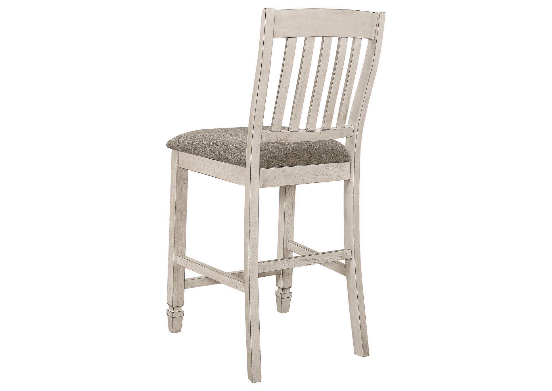 Sarasota Slat Back Counter Height Chairs Grey and Rustic Cream (Set of 2),Coaster Furniture